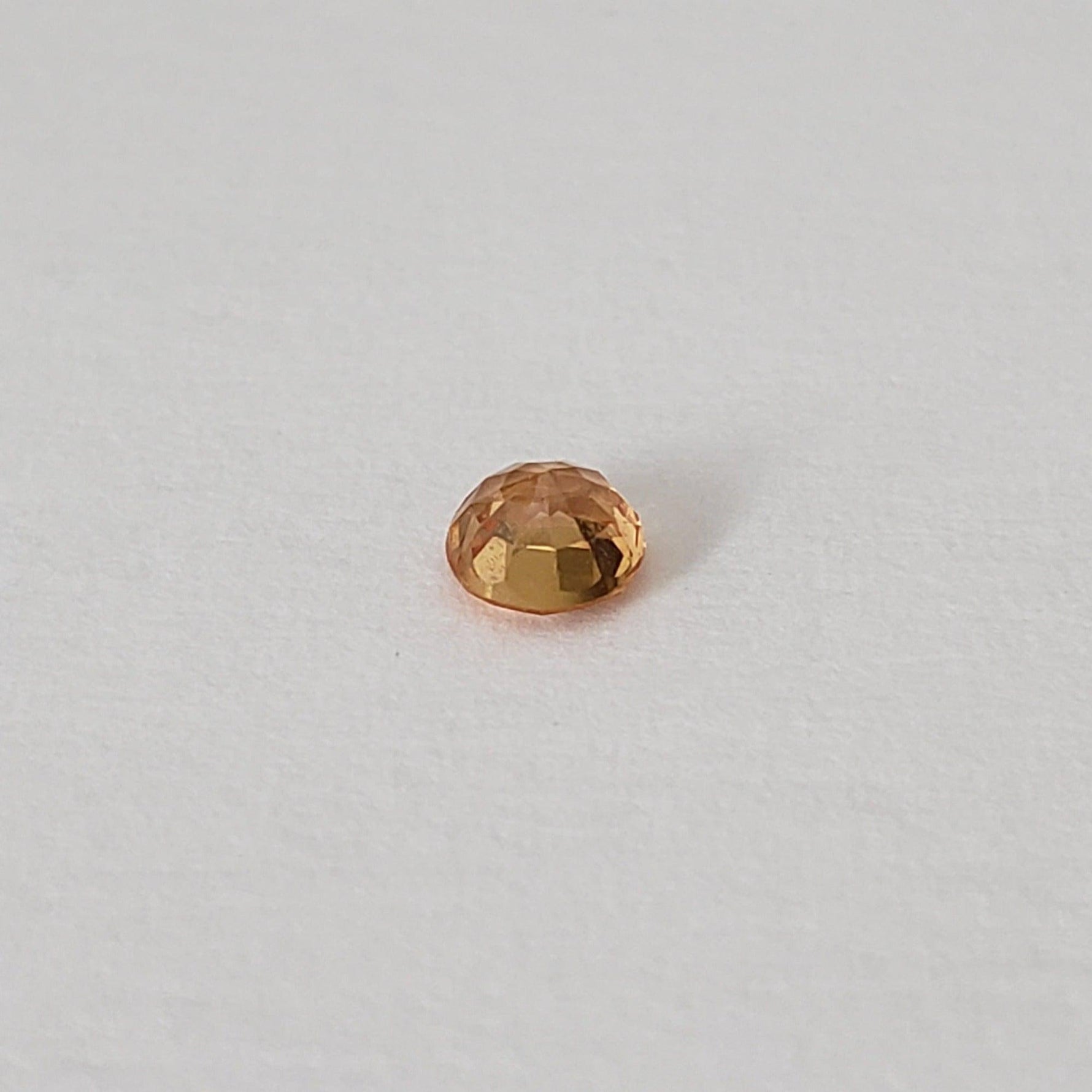  Sapphire | Round Cut | Orange Gold | 3.5mm .25ct 