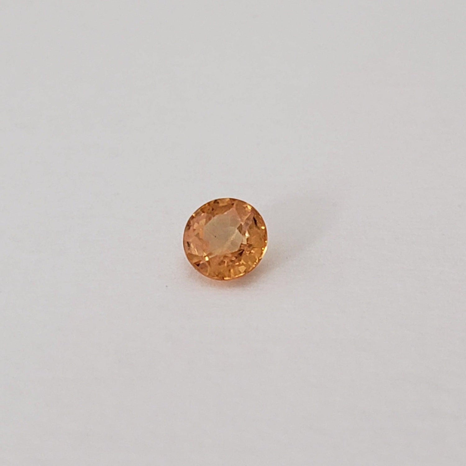  Sapphire | Round Cut | Orange Gold | 3.5mm .25ct 