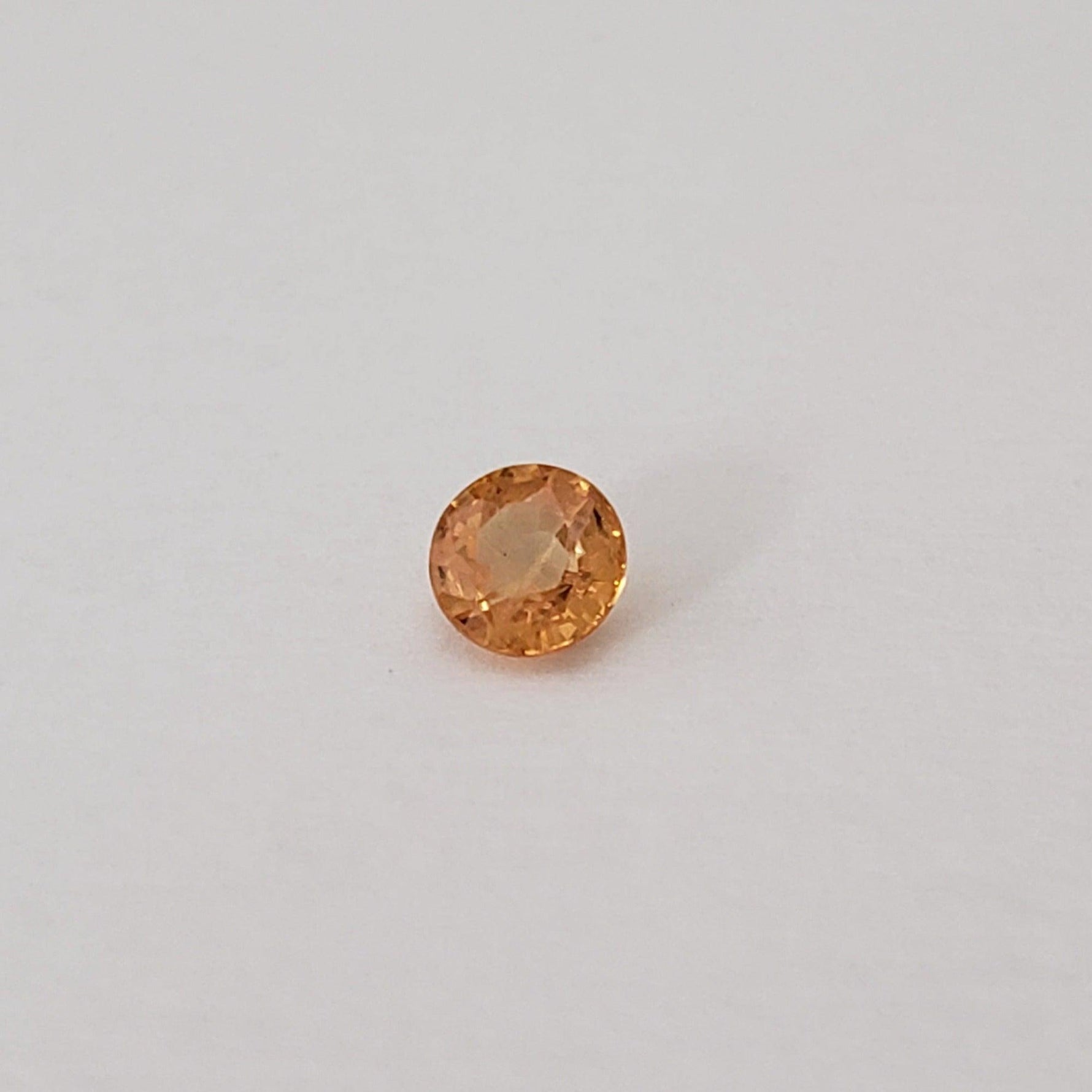  Sapphire | Round Cut | Orange Gold | 3.5mm .25ct 