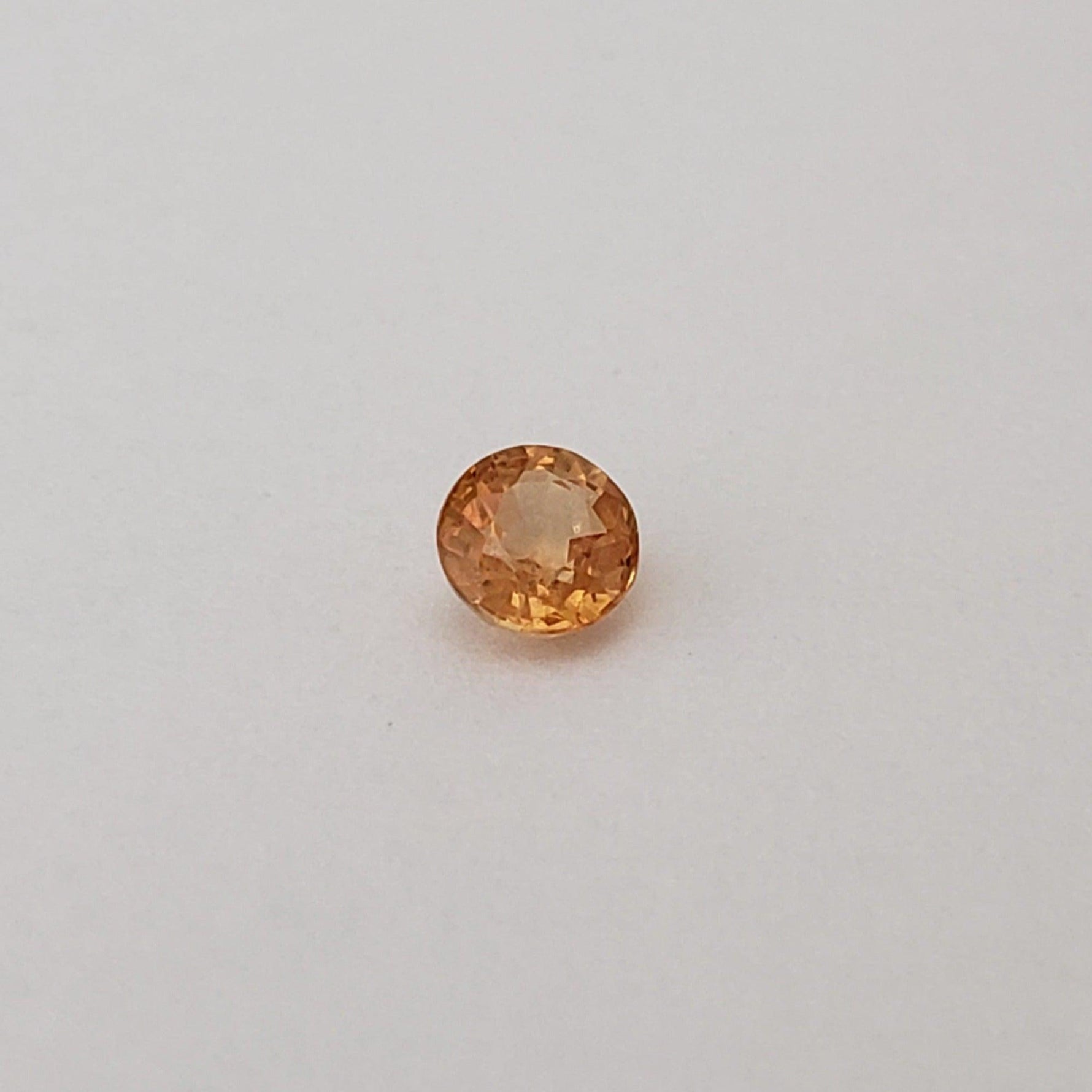  Sapphire | Round Cut | Orange Gold | 3.5mm .25ct 