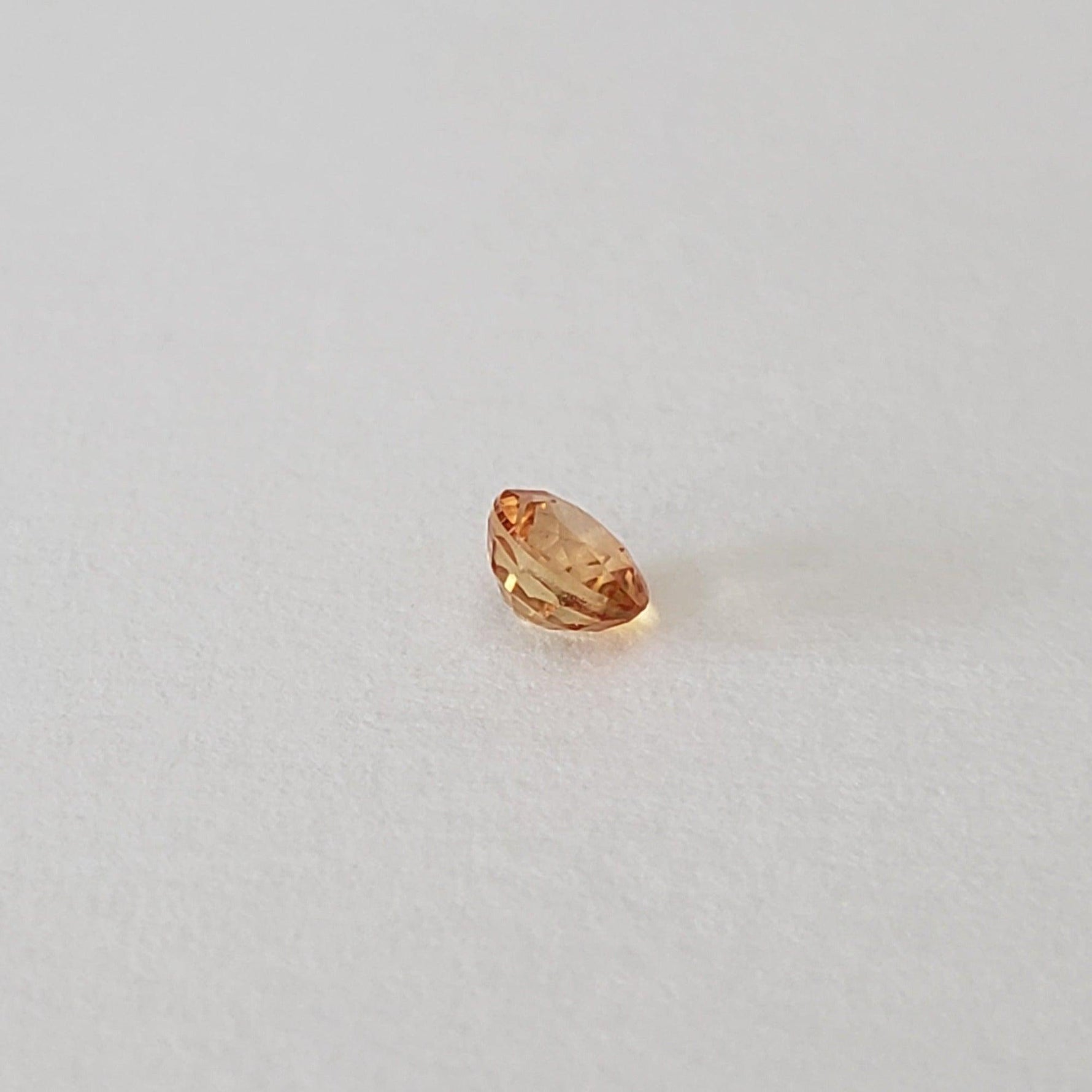  Sapphire | Round Cut | Orange Gold | 3.5mm .25ct 