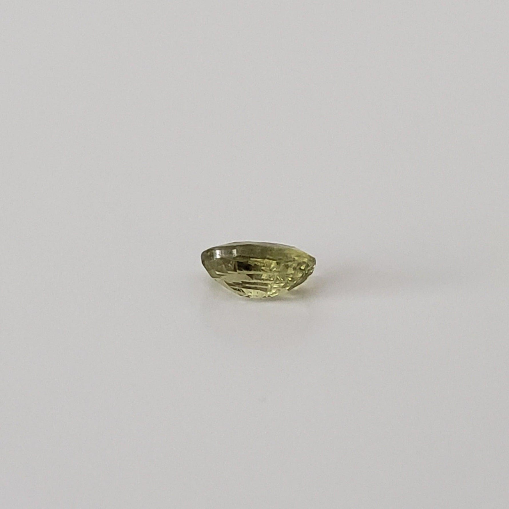  Sapphire | Unheated Sapphire | Oval Cut | Greenish Yellow | 6x4mm | Myanmar 