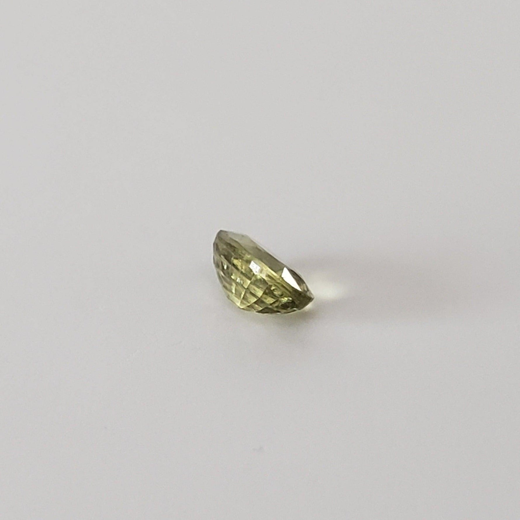  Sapphire | Unheated Sapphire | Oval Cut | Greenish Yellow | 6x4mm | Myanmar 