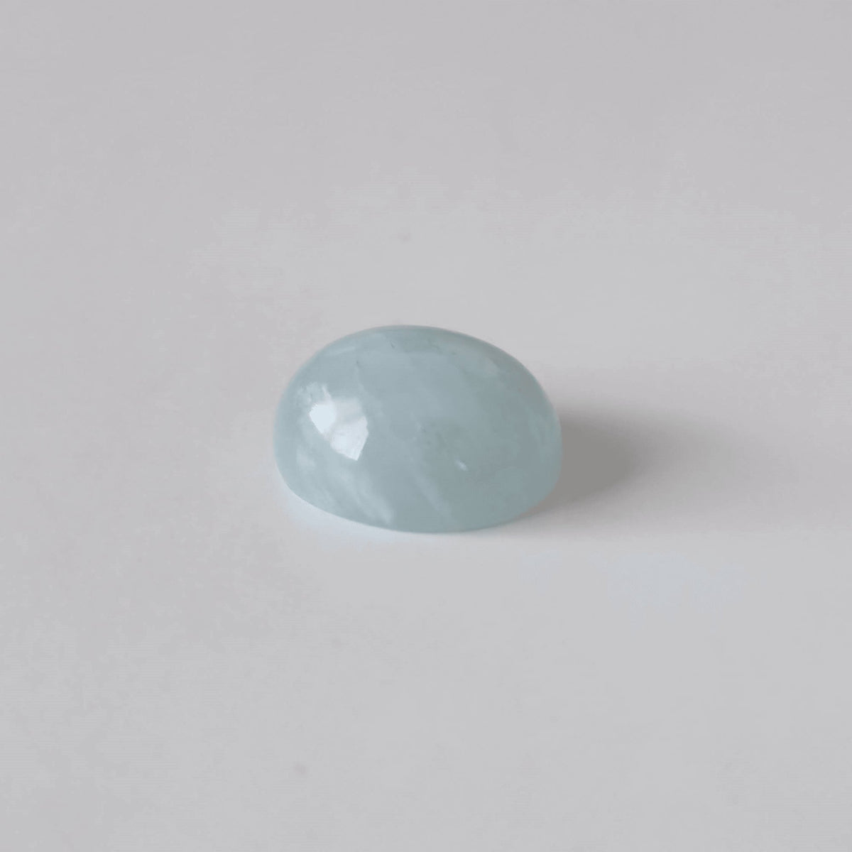  Silky Aquamarine | Oval Cabochon | Light Blue | 12X10mm 5.8ct 