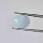  Silky Aquamarine | Oval Cabochon | Light Blue | 12X10mm 5.8ct 