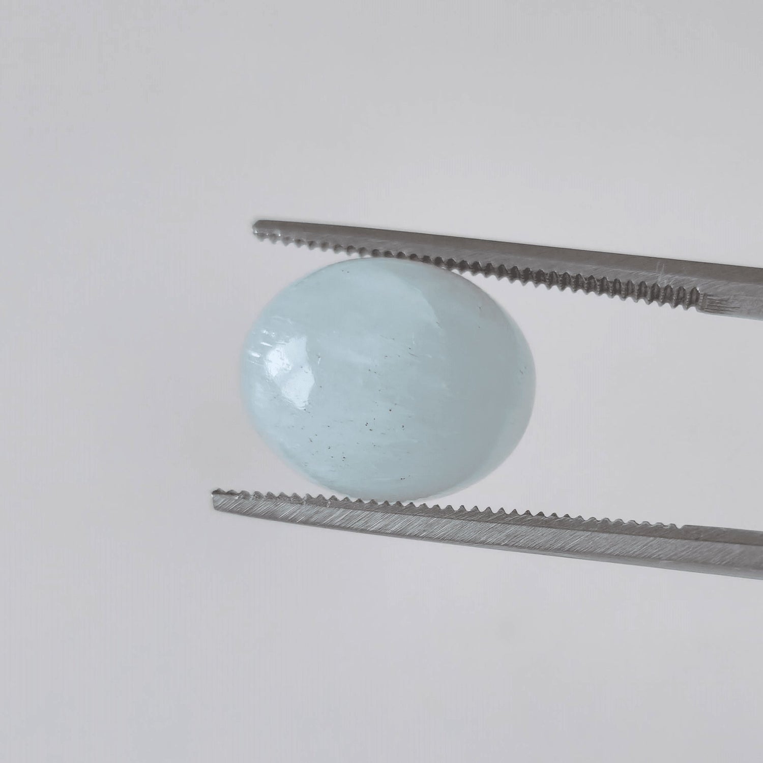  Silky Aquamarine | Oval Cabochon | Light Blue | 12X10mm 5.8ct 