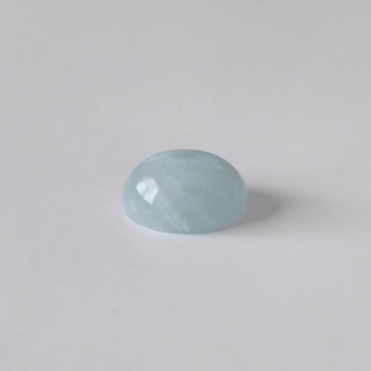  Silky Aquamarine | Oval Cabochon | Light Blue | 12X10mm 5.8ct 