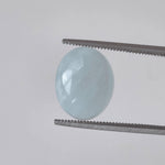  Silky Aquamarine | Oval Cabochon | Light Blue | 12X10mm 5.8ct 