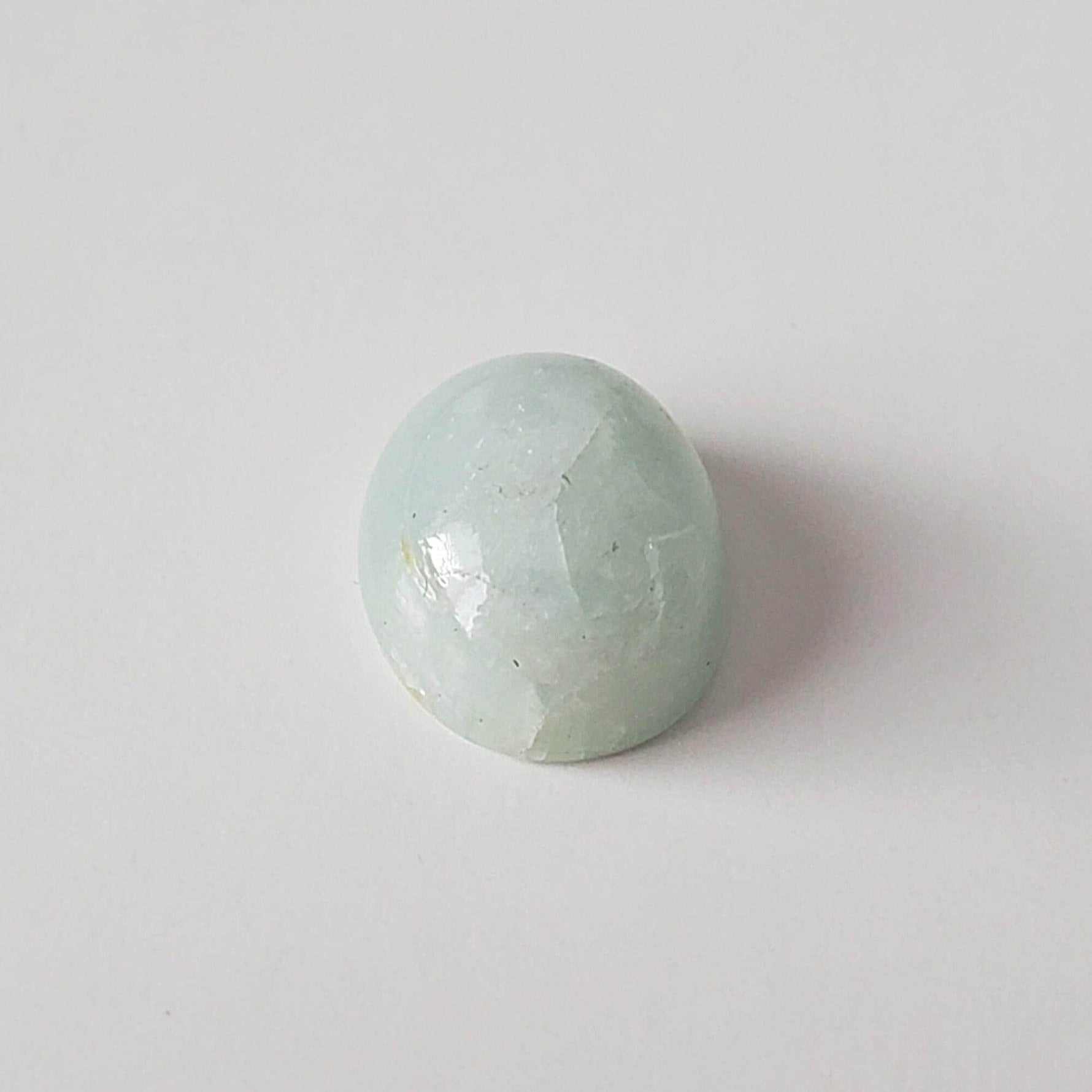  Silky Aquamarine | Oval Cabochon | Light Blue | 12X9.7mm 5.1ct 