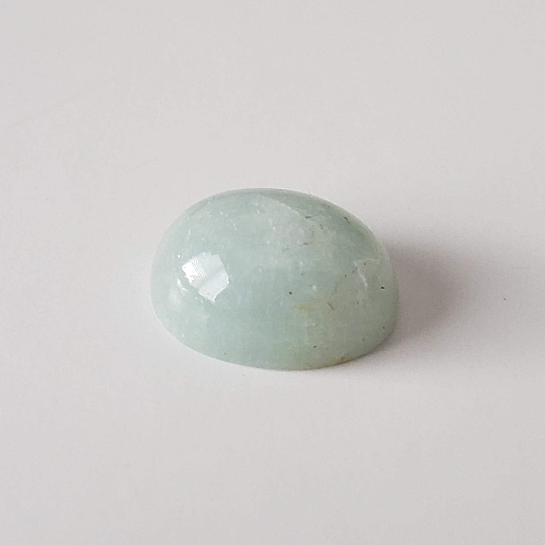  Silky Aquamarine | Oval Cabochon | Light Blue | 12X9.7mm 5.1ct 