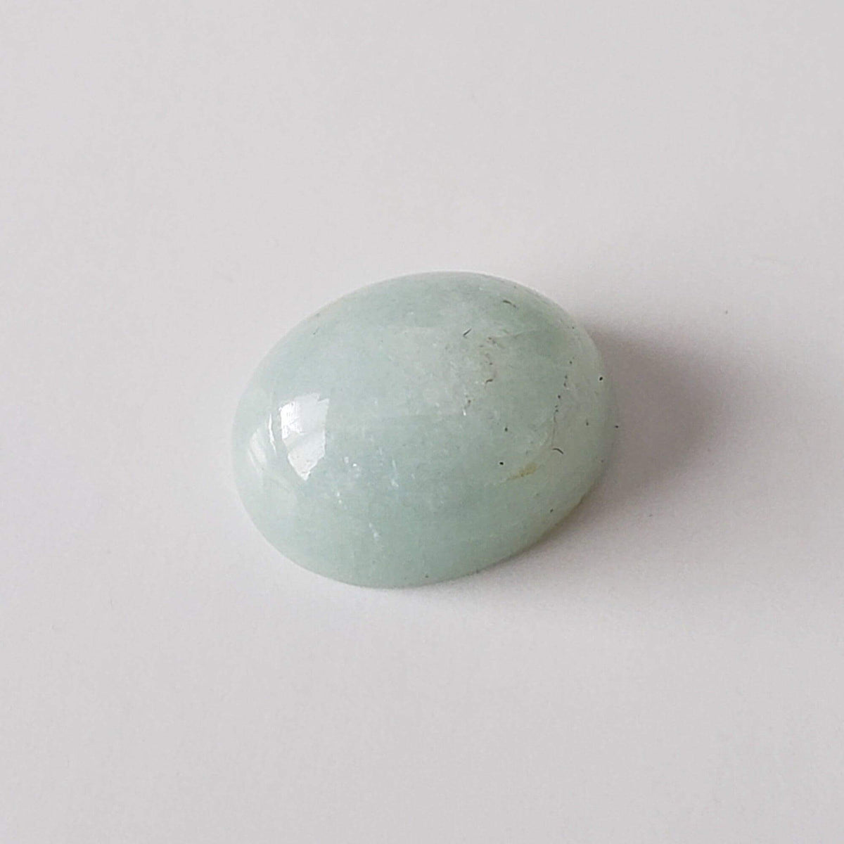  Silky Aquamarine | Oval Cabochon | Light Blue | 12X9.7mm 5.1ct 