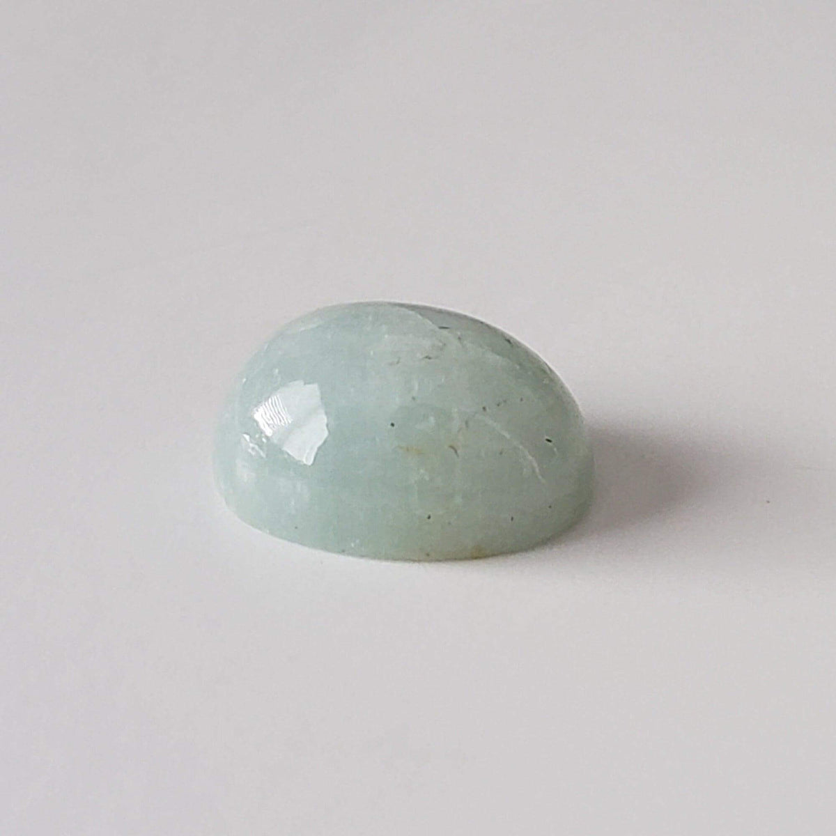  Silky Aquamarine | Oval Cabochon | Light Blue | 12X9.7mm 5.1ct 