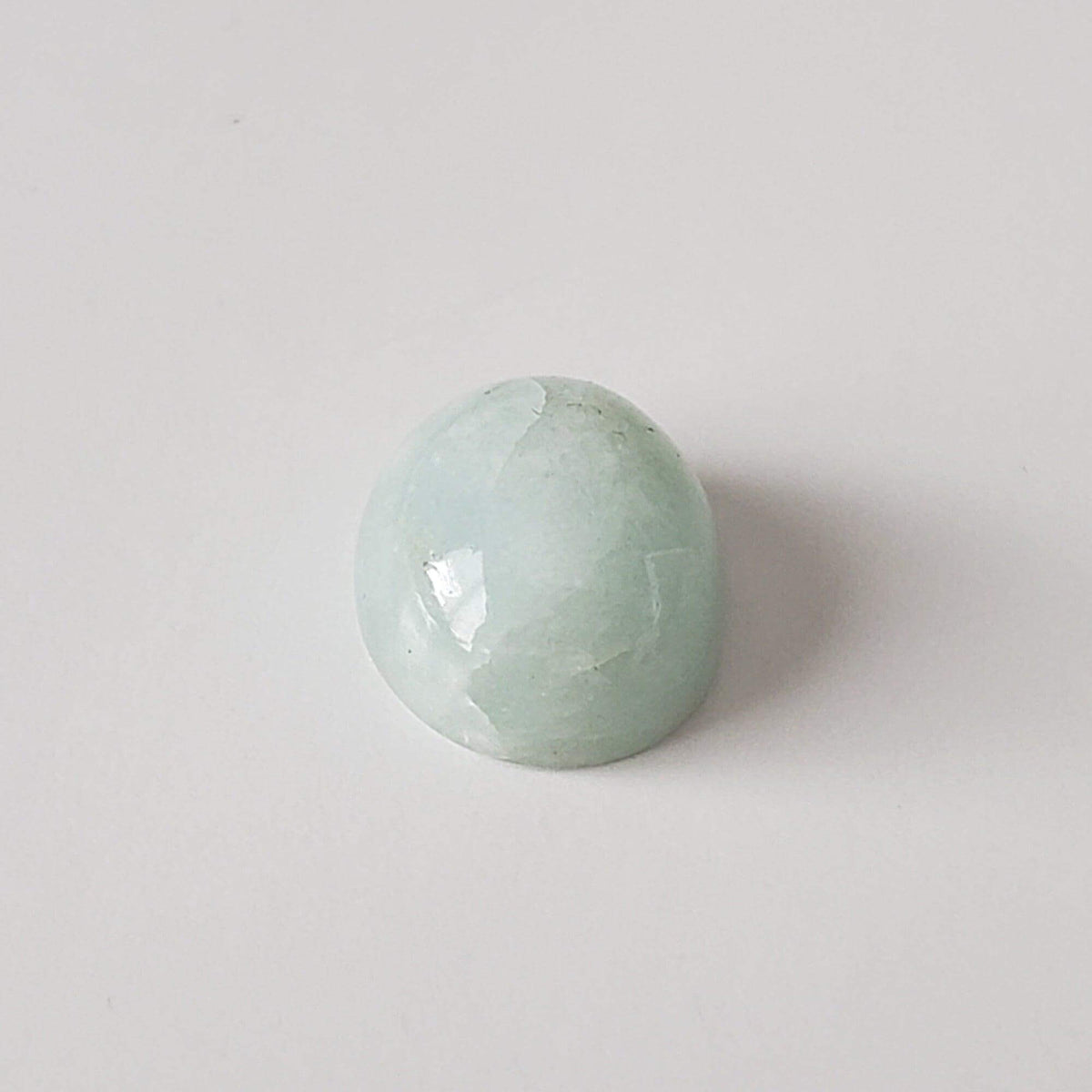  Silky Aquamarine | Oval Cabochon | Light Blue | 12X9.7mm 5.1ct 