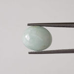  Silky Aquamarine | Oval Cabochon | Light Blue | 12X9.7mm 5.1ct 