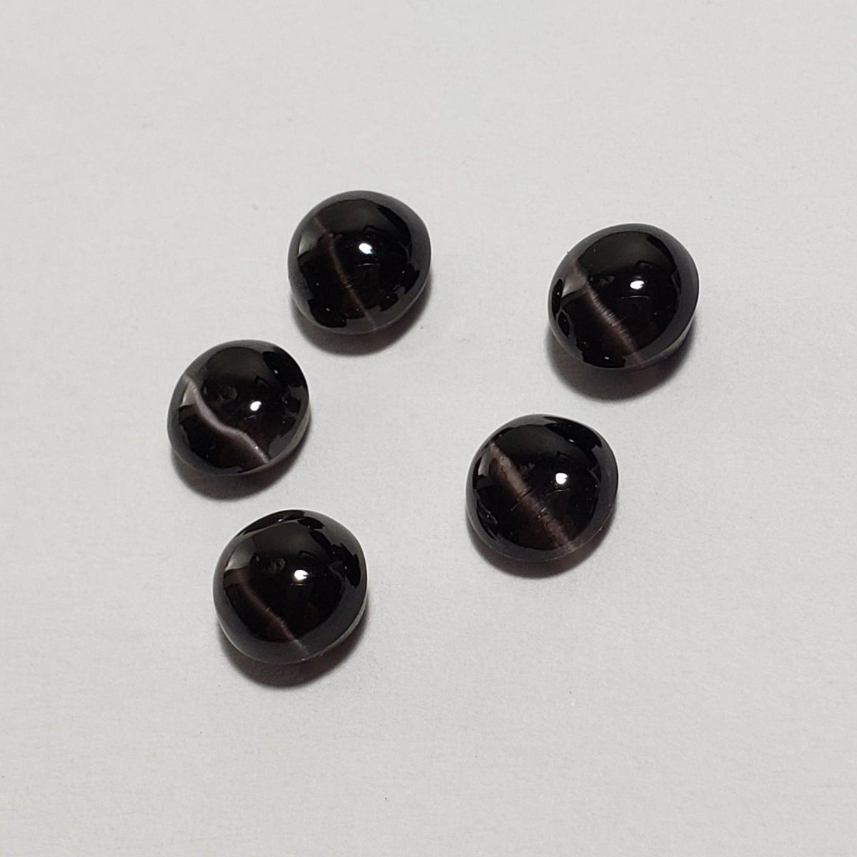  Sillimanite Cats Eye | Round Cabochon | Black | 6mm 