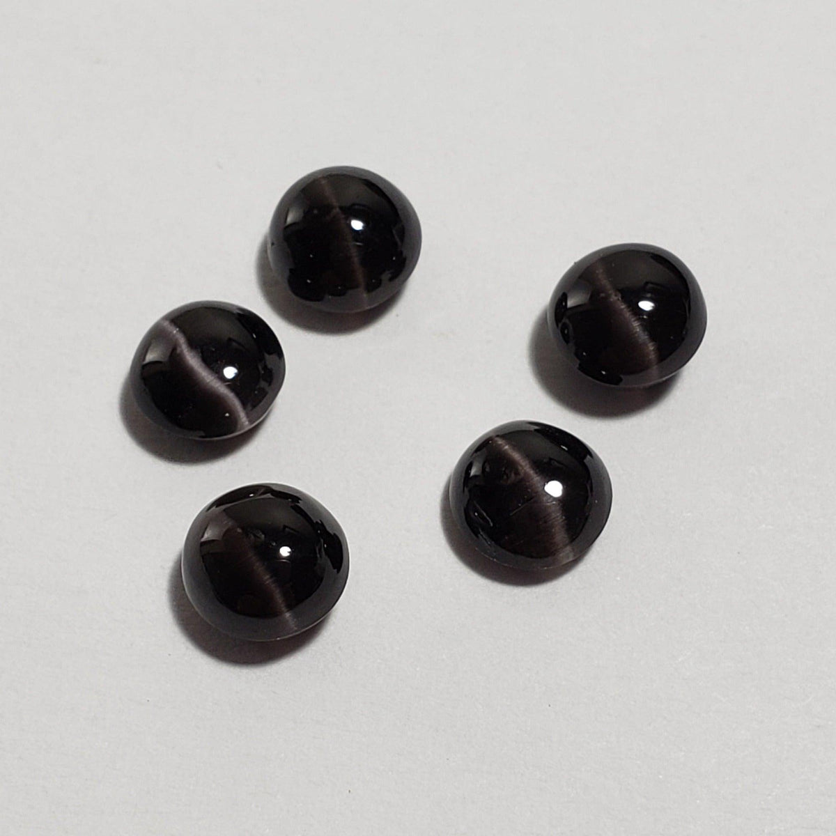  Sillimanite Cats Eye | Round Cabochon | Black | 6mm 