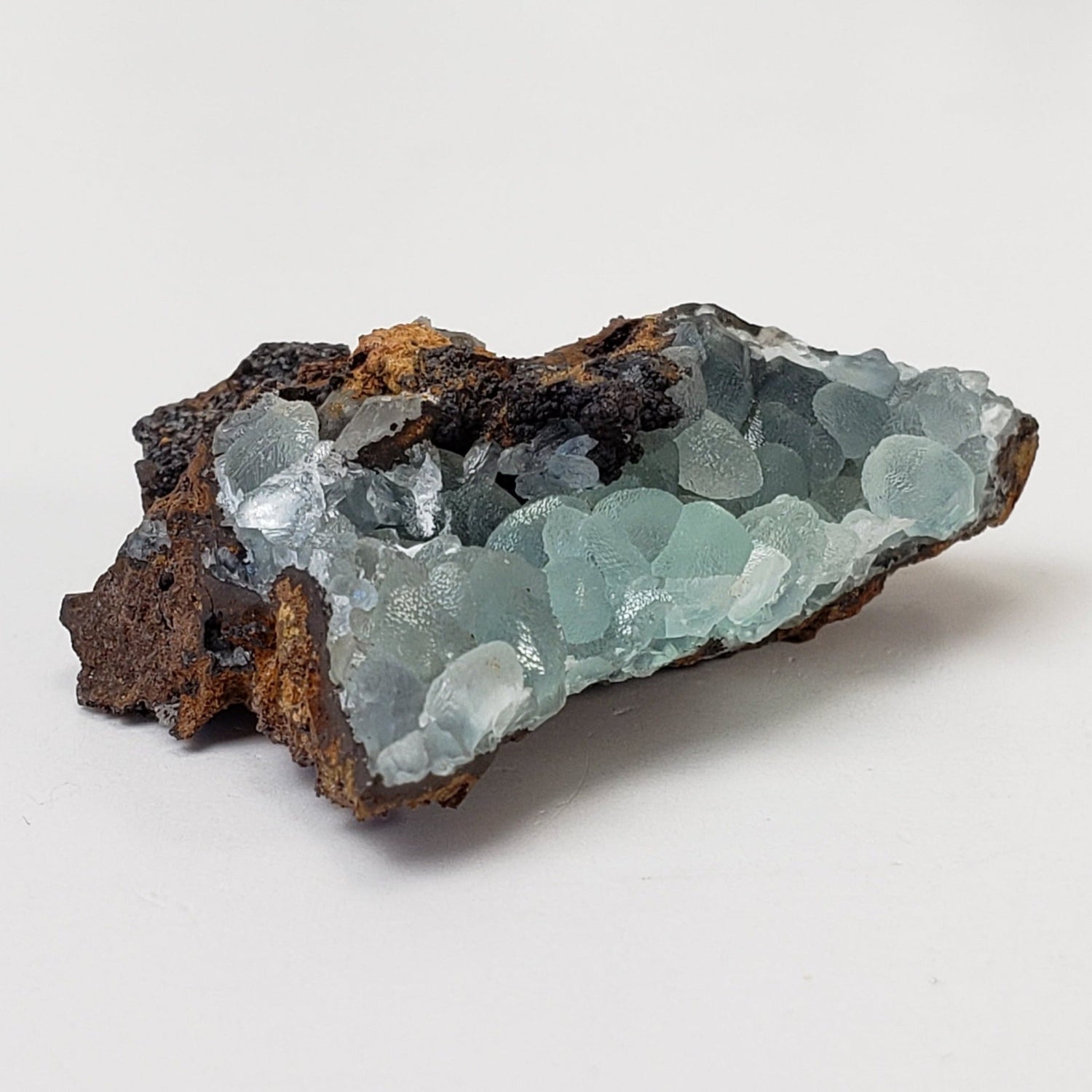 Smithsonite Crystals on Matrix | Perky Box Thumbnail Specimen | Chihuahua, Mexico