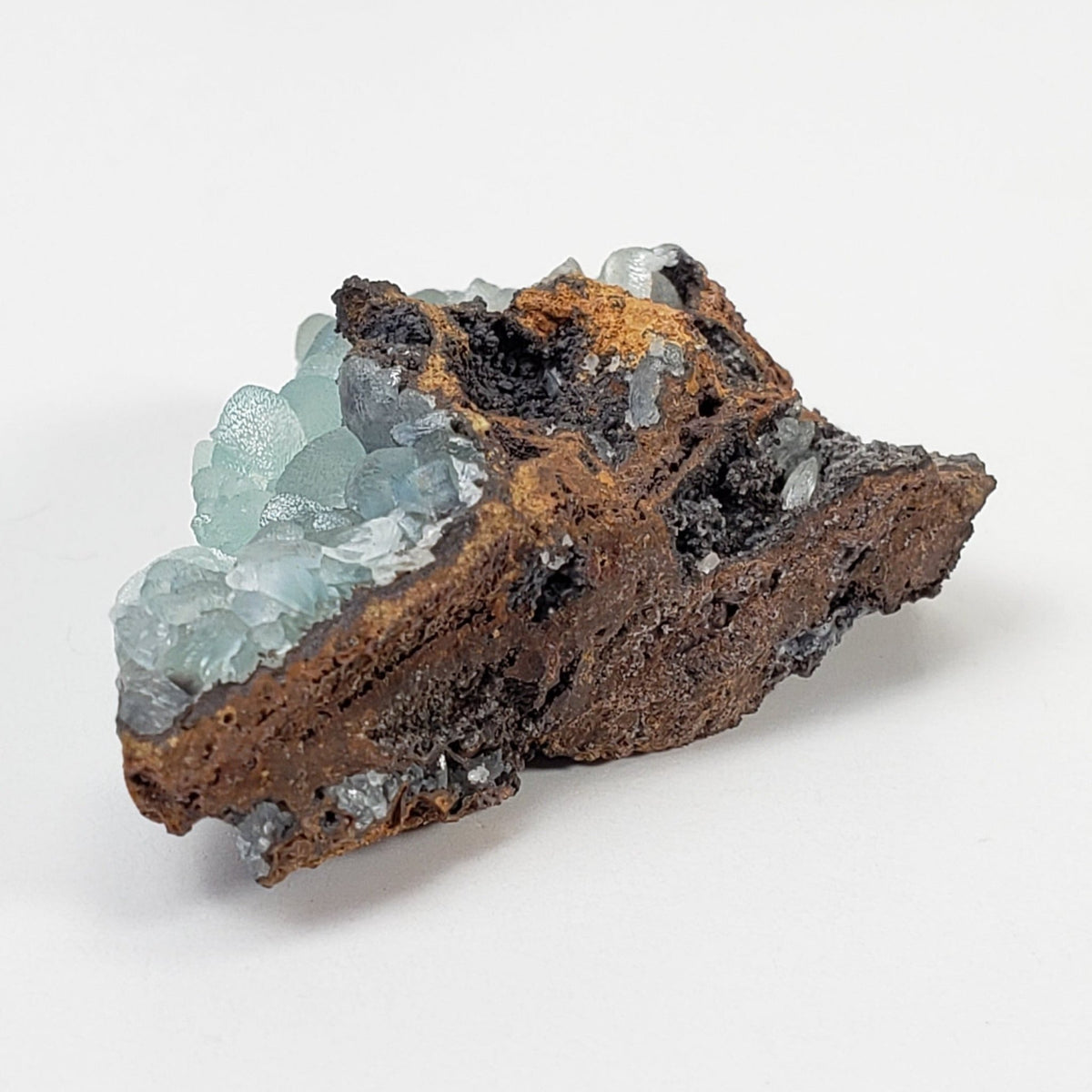 Smithsonite Crystals on Matrix | Perky Box Thumbnail Specimen | Chihuahua, Mexico