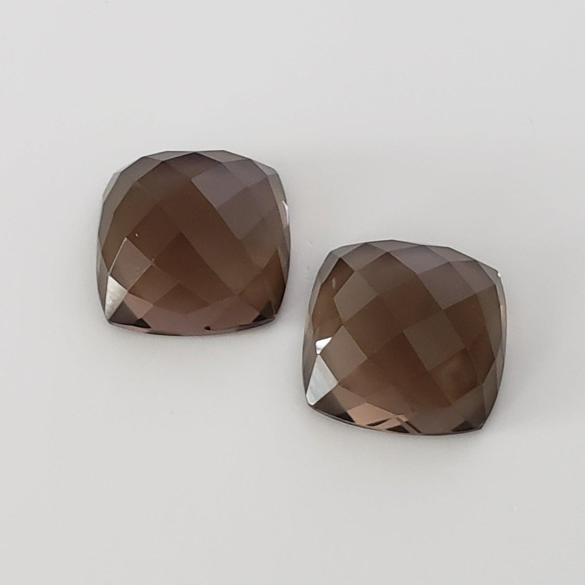 Smoky Quartz | Antique Cushion Checkerboard | 16mm