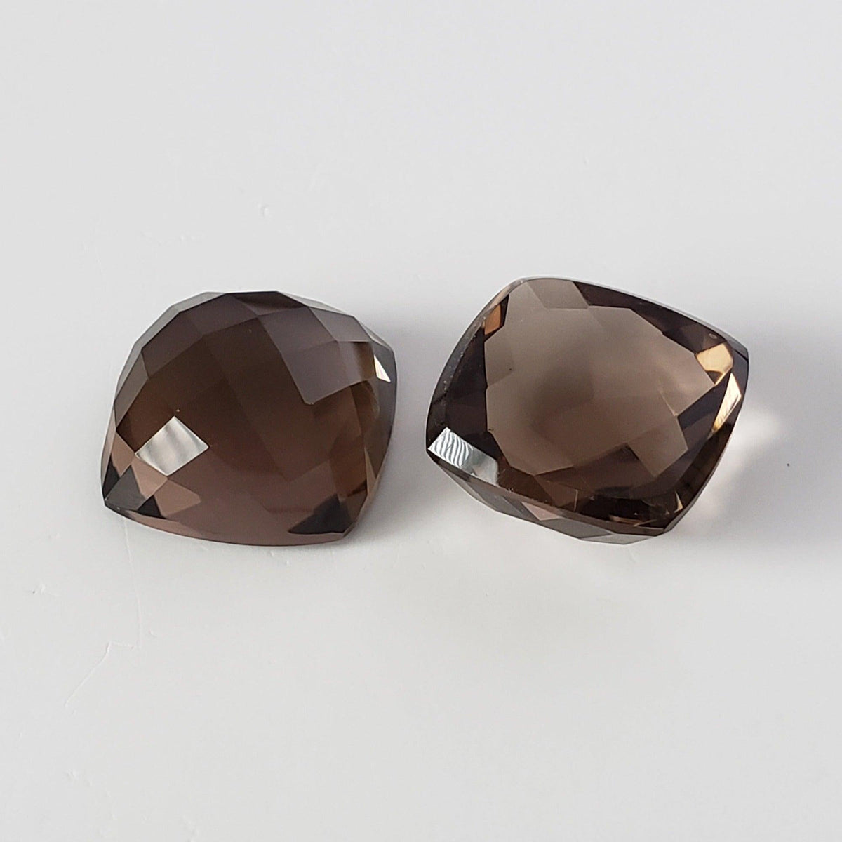 Smoky Quartz | Antique Cushion Checkerboard | 16mm