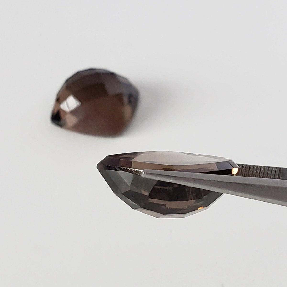 Smoky Quartz | Antique Cushion Checkerboard | 16mm