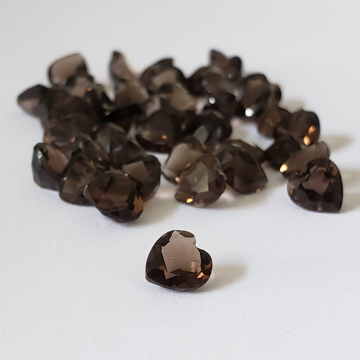 Dark Smoky Quartz | Heart Shape Cut | 6mm