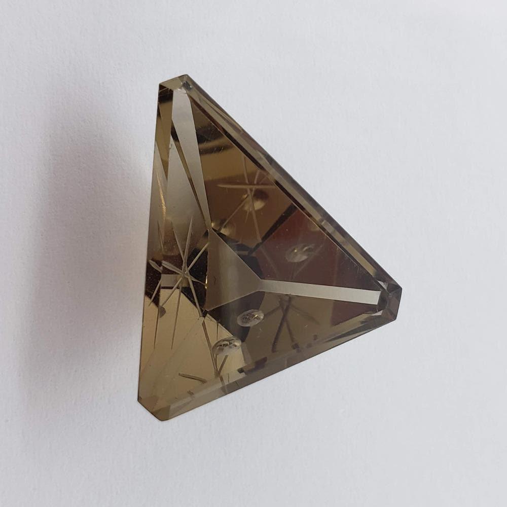  Smoky Quartz | Modified Laser Cut Triangle | 22x19mm 16.28ct 