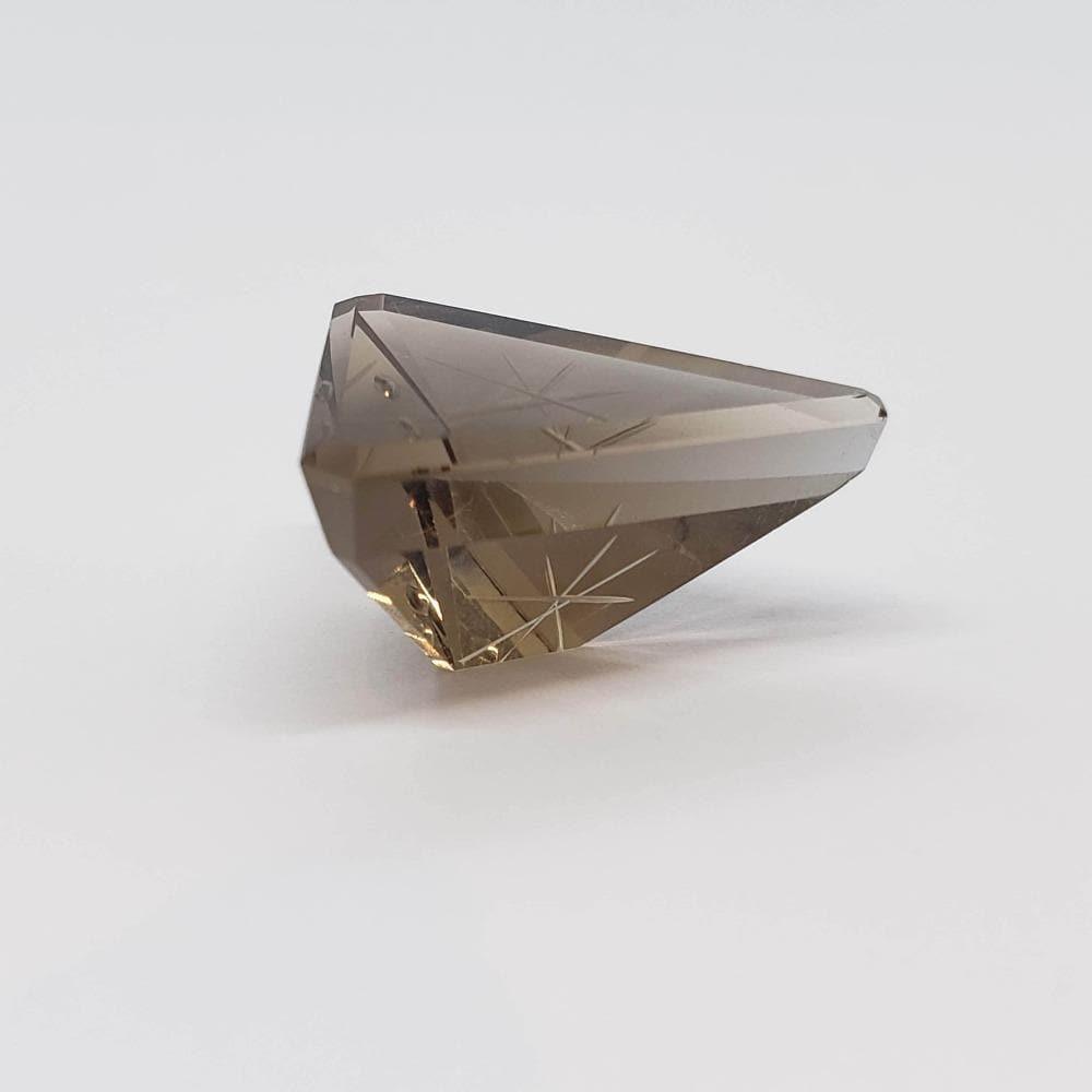  Smoky Quartz | Modified Laser Cut Triangle | 22x19mm 16.28ct 