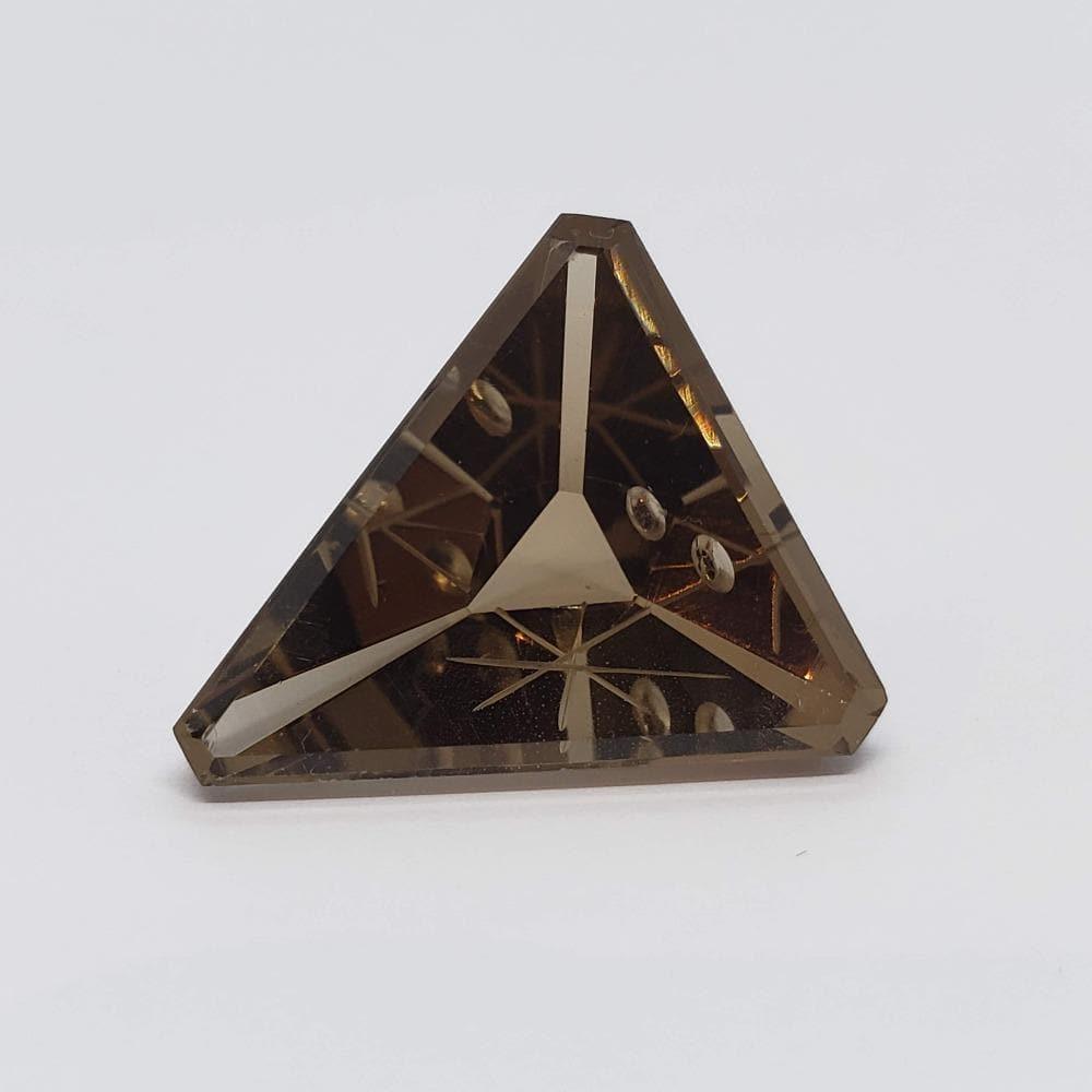  Smoky Quartz | Modified Laser Cut Triangle | 22x19mm 16.28ct 