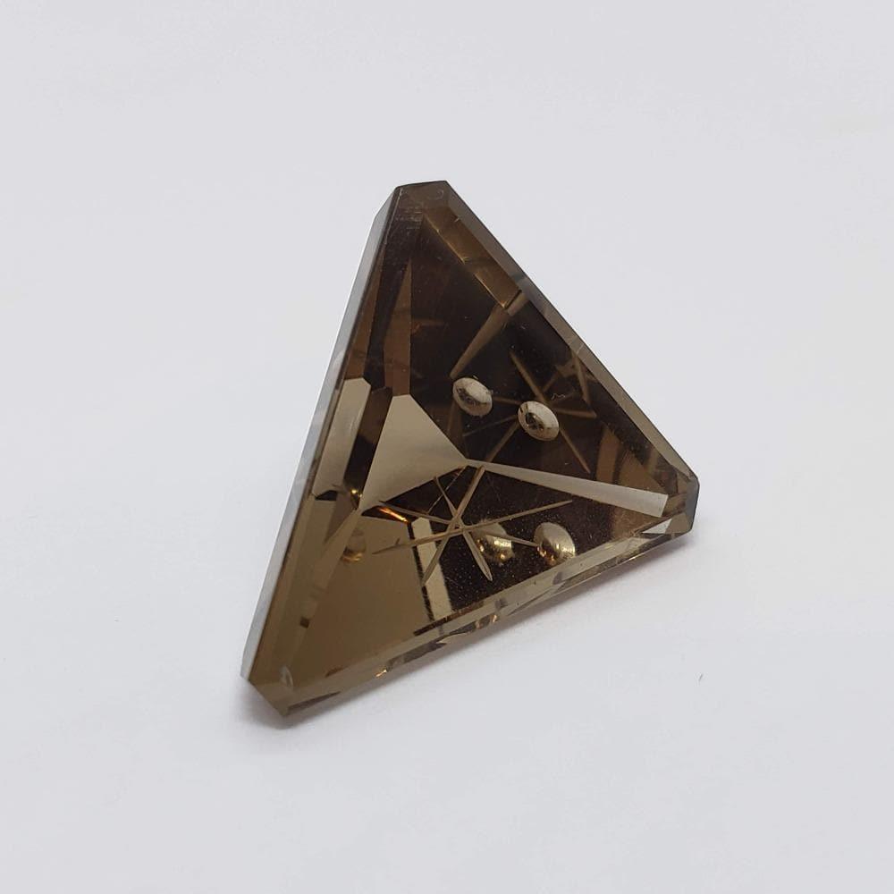  Smoky Quartz | Modified Laser Cut Triangle | 22x19mm 16.28ct 