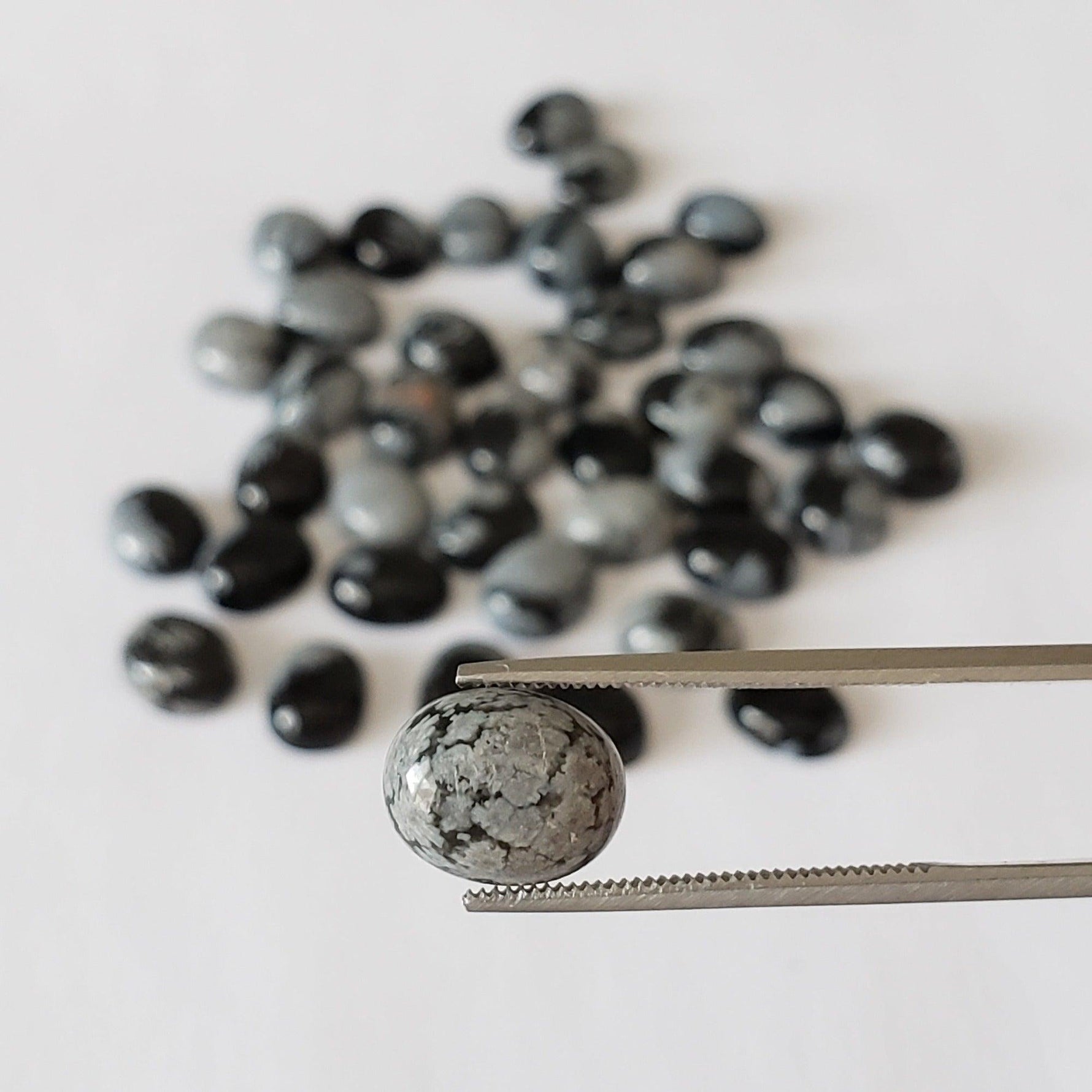 Snowflake Obsidian | Oval Cabochon | 10x8mm