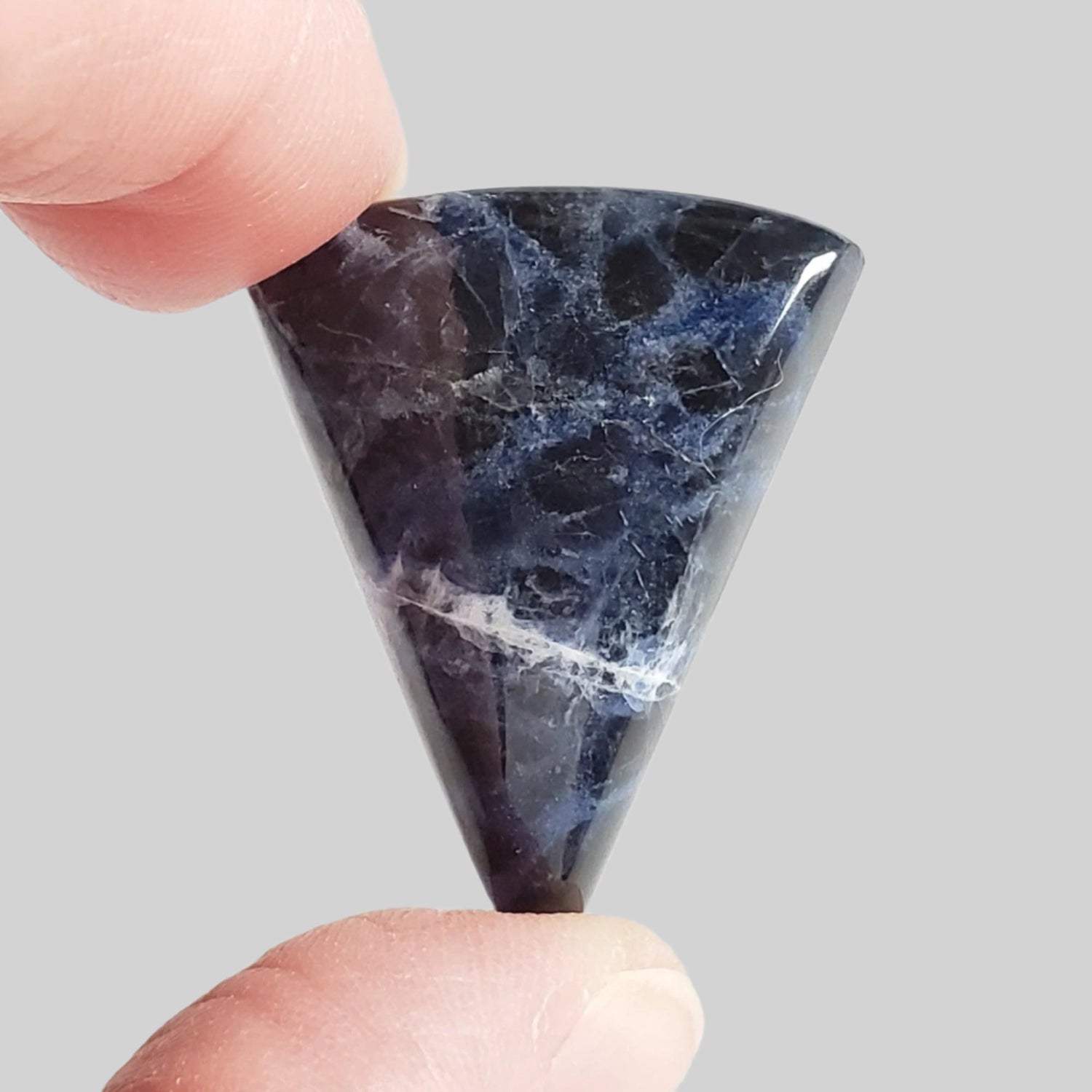  Sodalite | Triangular Cabochon | Navy Blue | 36x29mm 39.7ct 