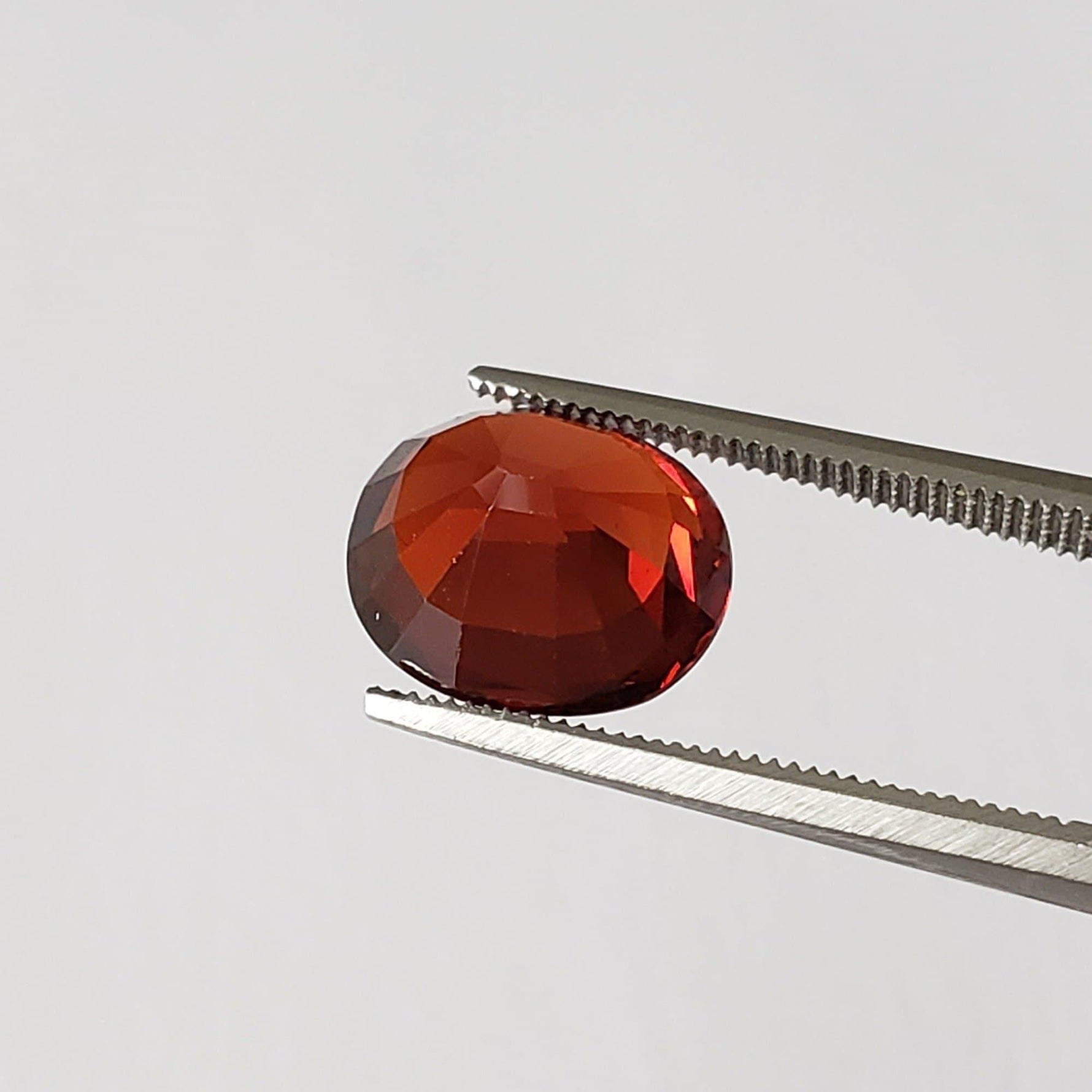  Spessartite Garnet | Unheated | Oval Cut | Orange Red | 10.8x9.1x6.57mm 5.65ct | Namibia 