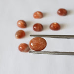  Sunstone | Oval Cabochon | Orange Red | 9x7mm 