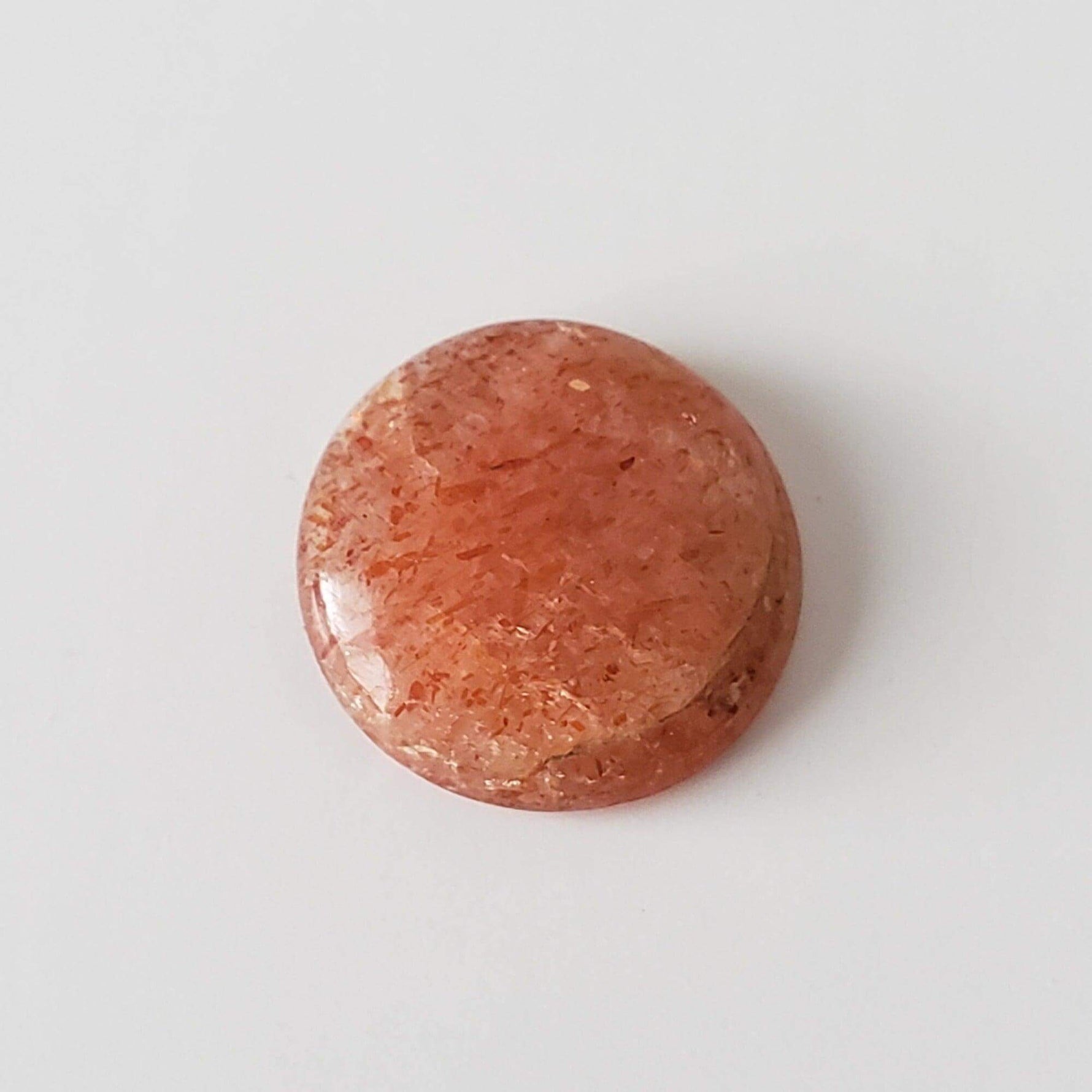  Sunstone | Round Cabochon | Orange Red | 11.5mm 3.5ct 