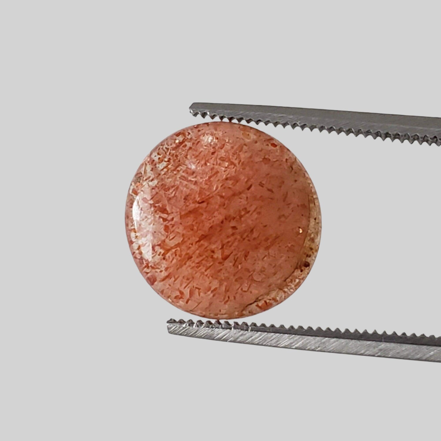  Sunstone | Round Cabochon | Orange Red | 11.5mm 3.5ct 