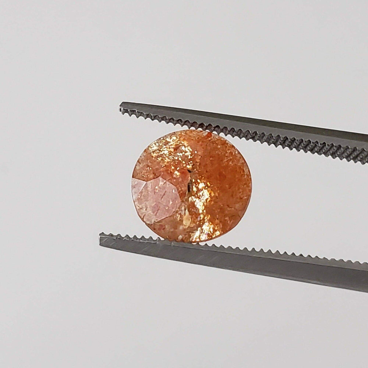  Sunstone | Round Cut | Orange Red | 8mm 1.26ct  