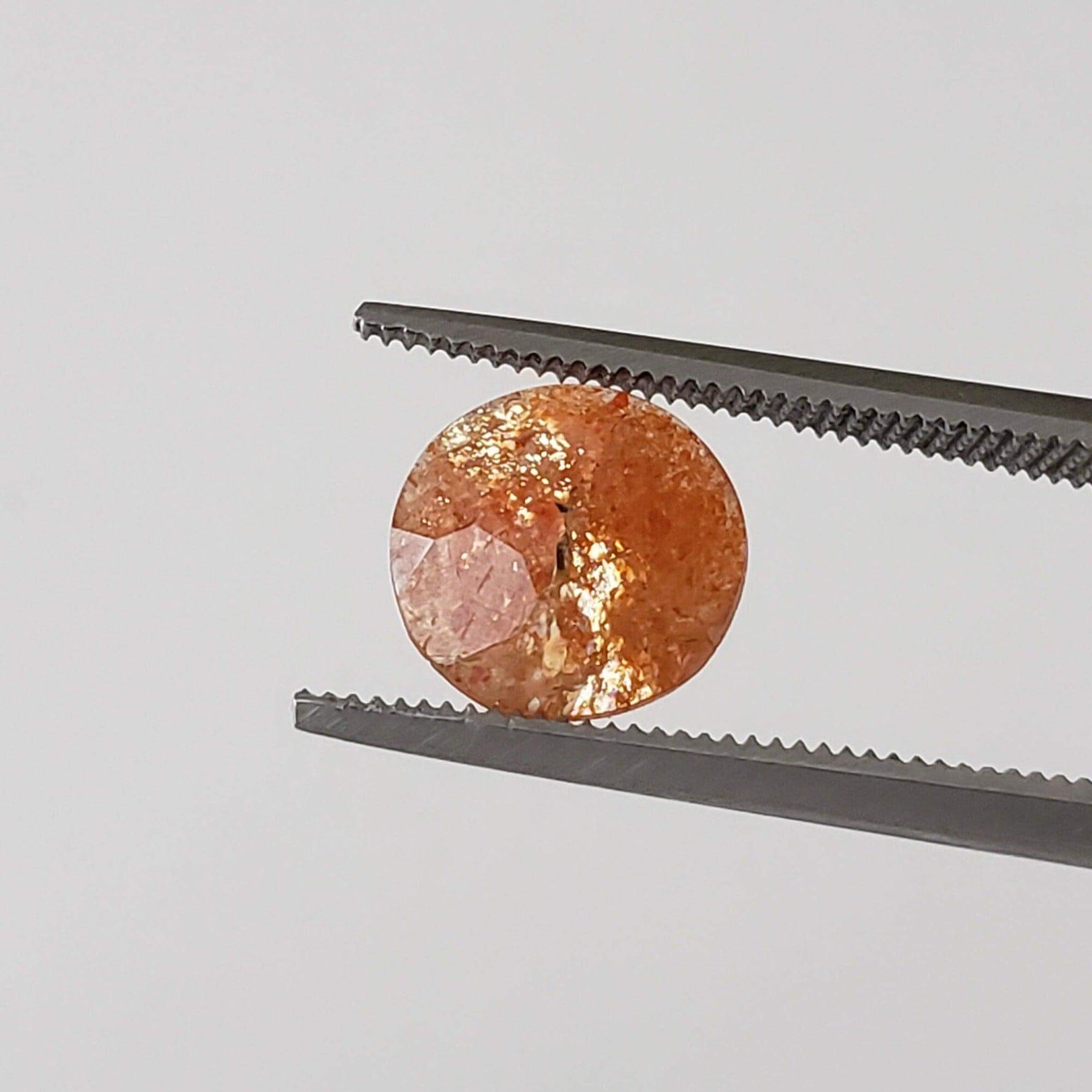  Sunstone | Round Cut | Orange Red | 8mm 1.26ct  