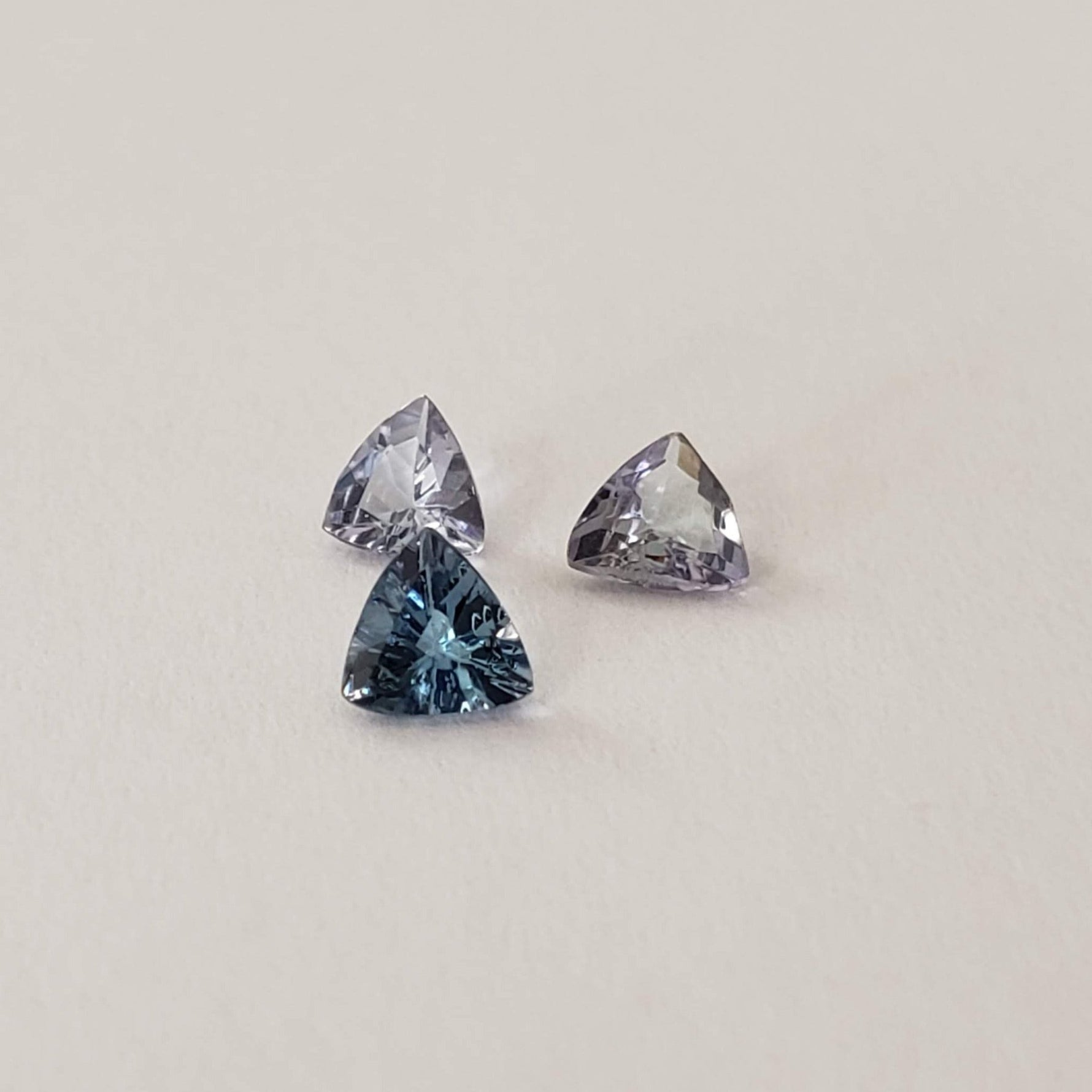  3 Piece Lot of Loose Tanzanite Gemstones Trilliant Cut 0.62tcw 