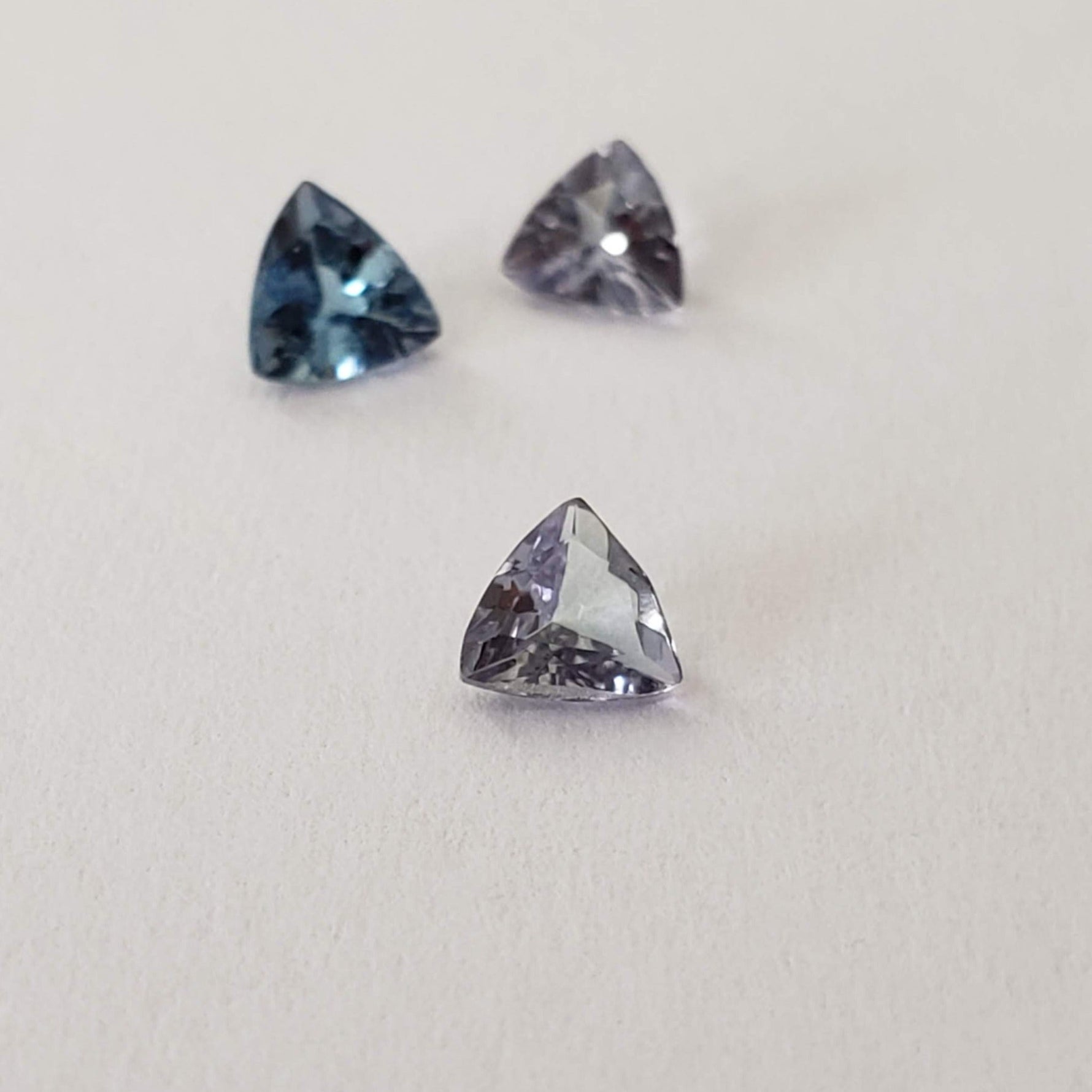  3 Piece Lot of Loose Tanzanite Gemstones Trilliant Cut 0.62tcw 