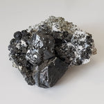 Terminated Tetrahedrite Crystal with Pyrite and Sphalerite | AAA Cluster | 462 Grams | Peru