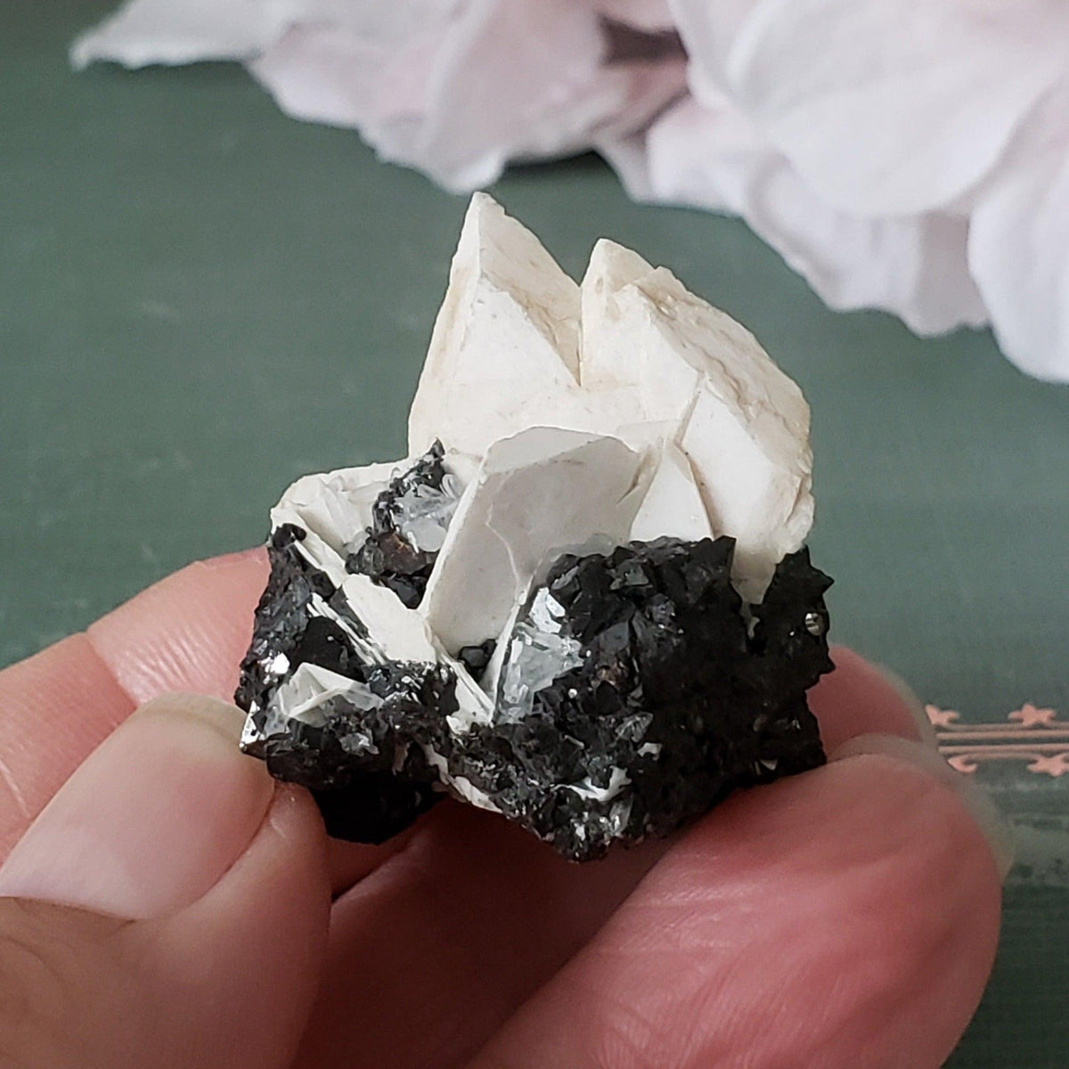 Tetrahedrite, Mangano Calcite, Quartz and Pyrite Crystal Cluster | 23.3 Grams | Lima, Peru