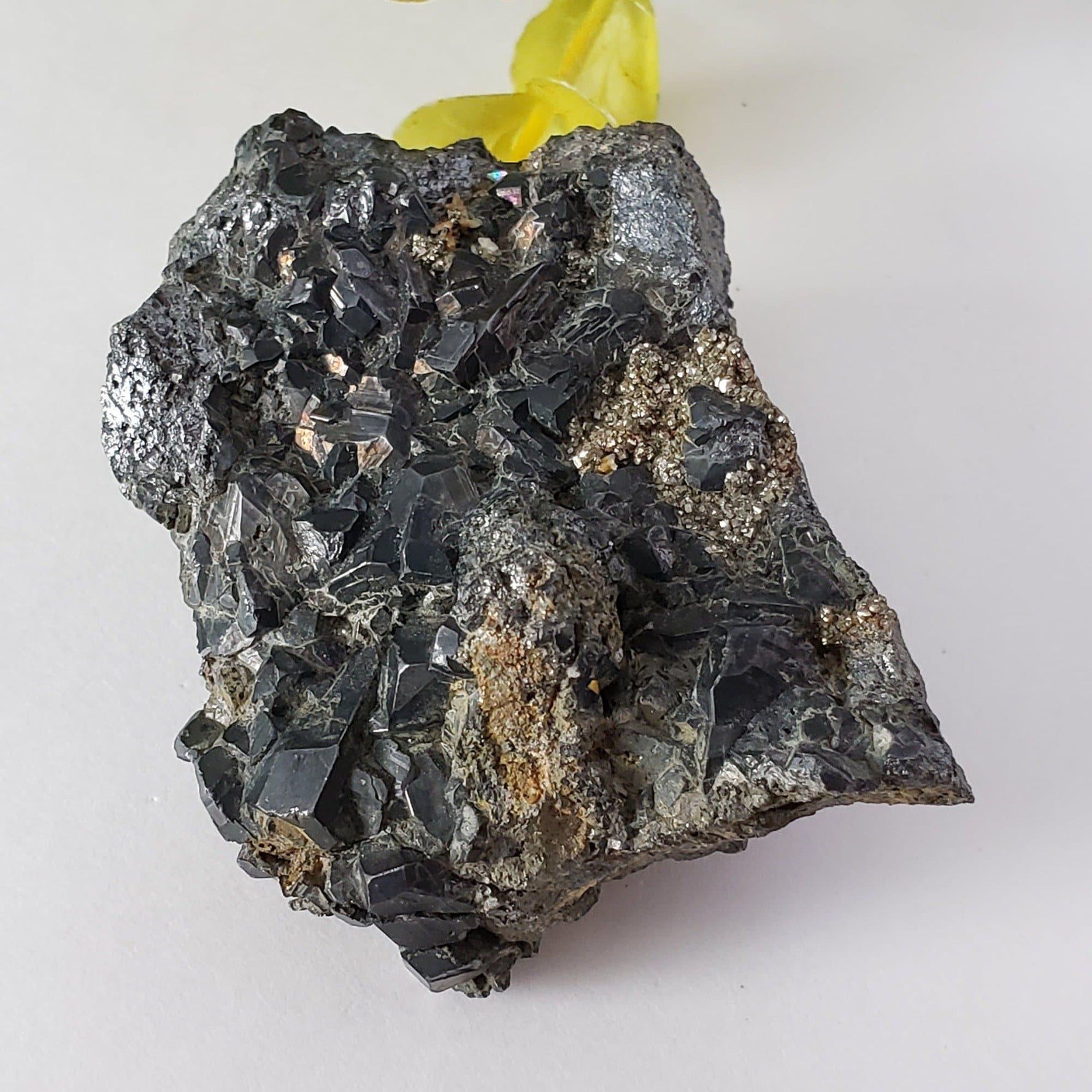 Tetrahedrite, Pyrite, Calcite and Quartz Crystal Cluster | 121.6 Grams | Lima Peru