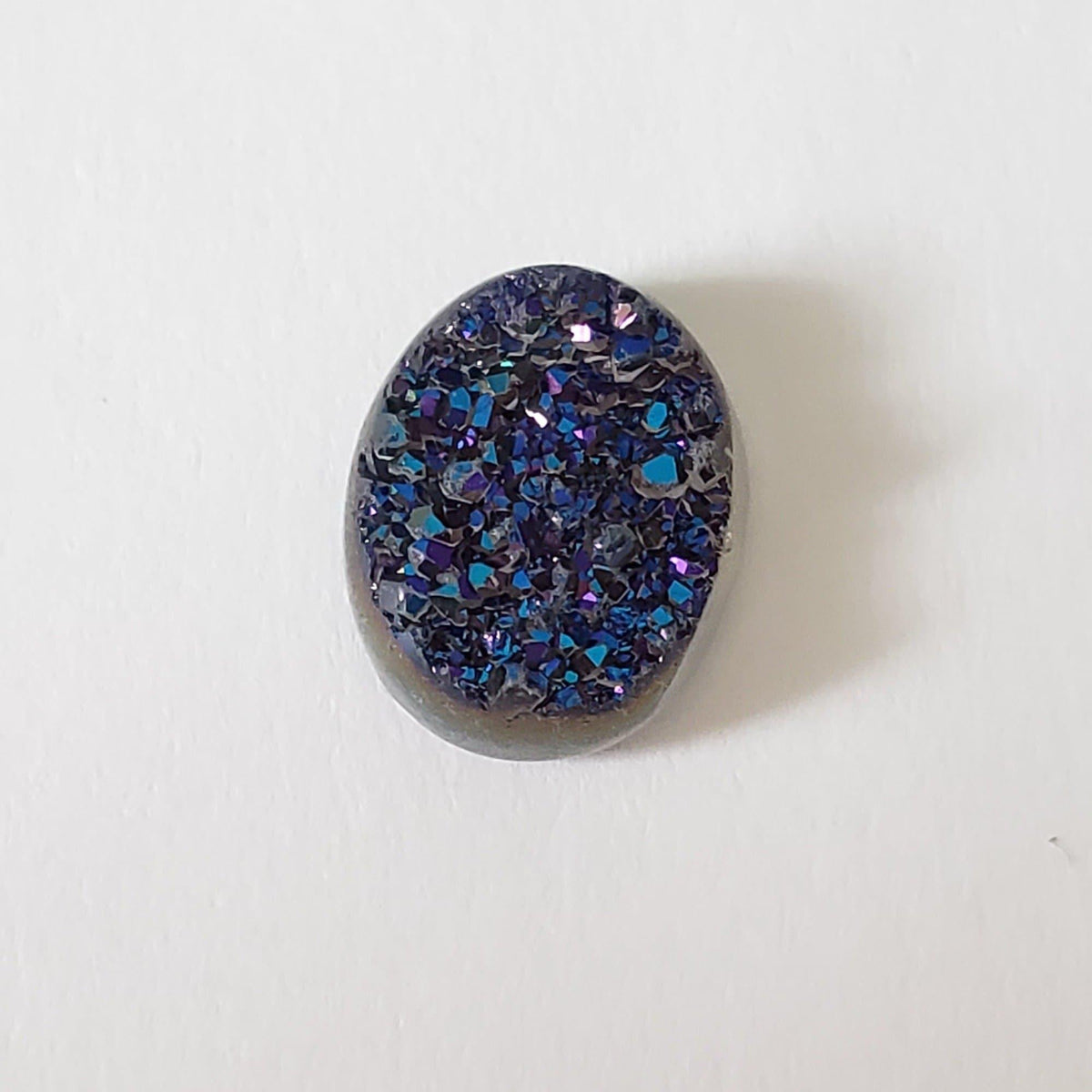 Titanium Druzy | Oval Tablet | Mystic Rainbow Drusy | 11x9mm 2.94ct