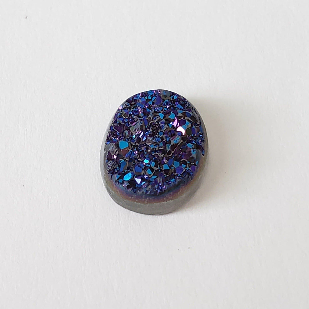 Titanium Druzy | Oval Tablet | Mystic Rainbow Drusy | 11x9mm 2.94ct