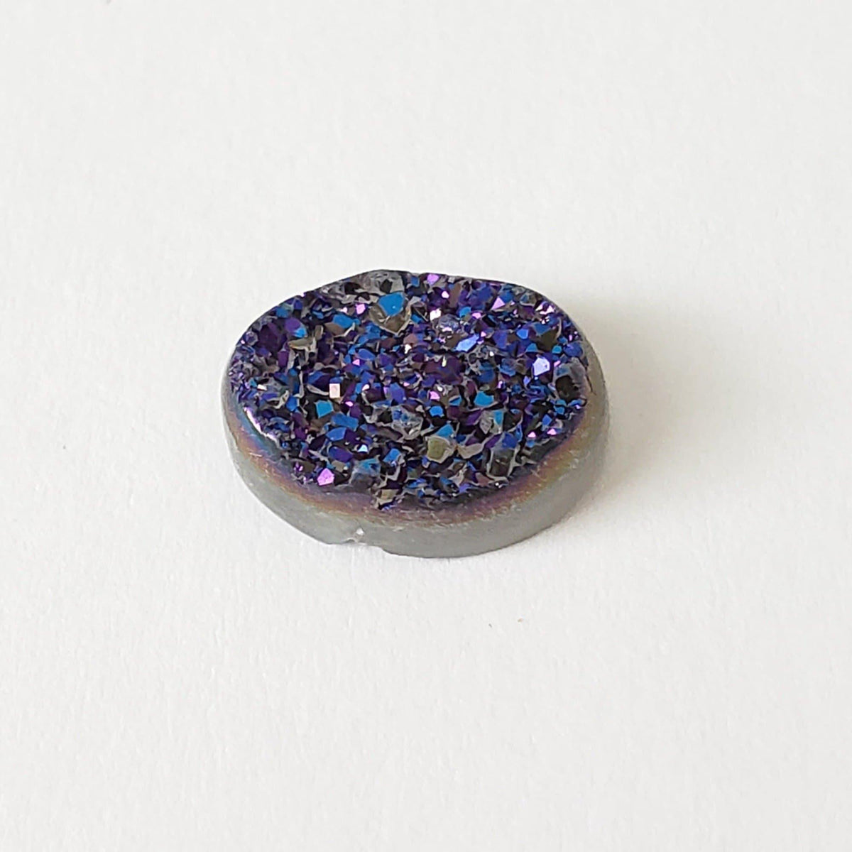 Titanium Druzy | Oval Tablet | Mystic Rainbow Drusy | 11x9mm 2.94ct