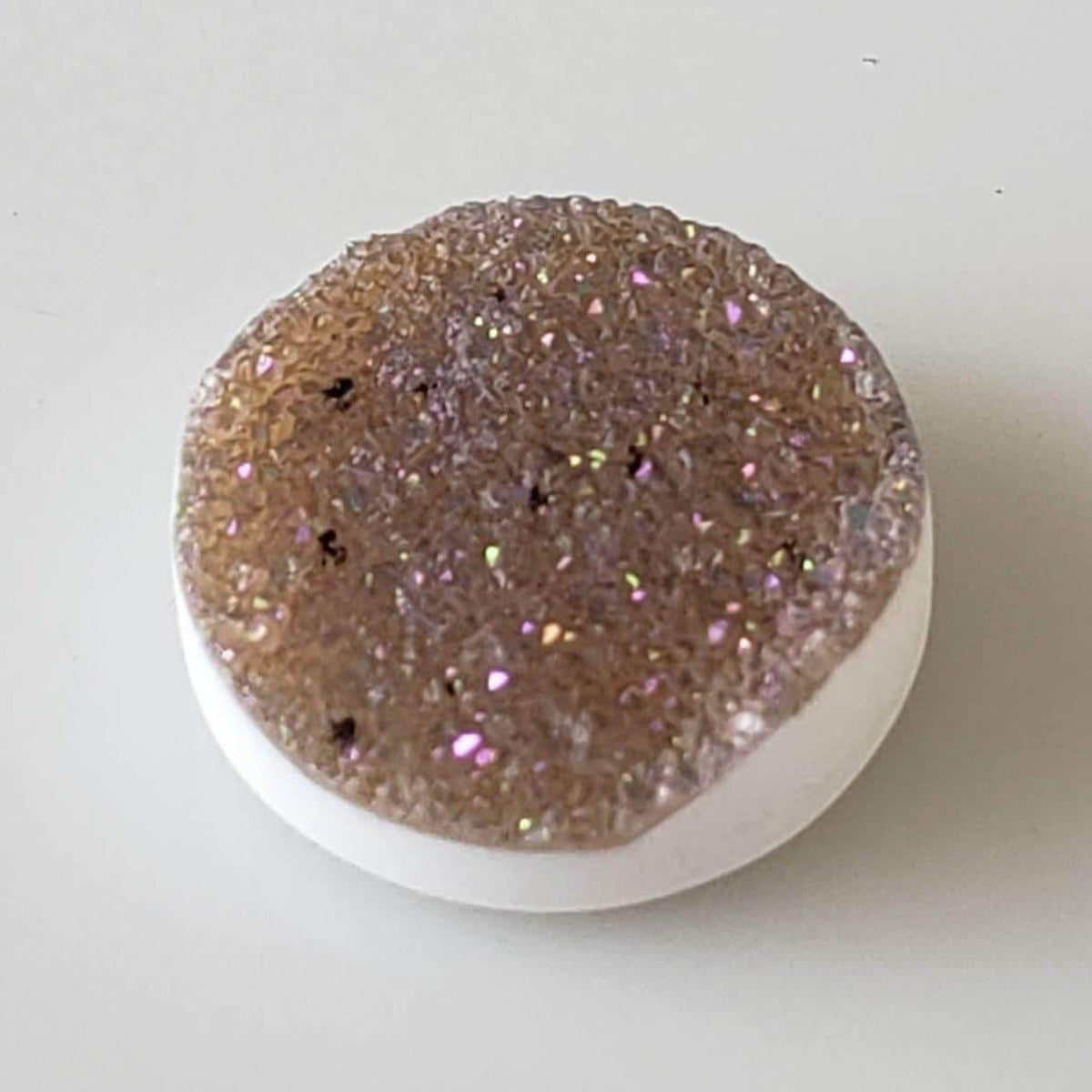 Titanium Druzy | Round Tablet | Irish Dream Rainbow Drusy | 12mm