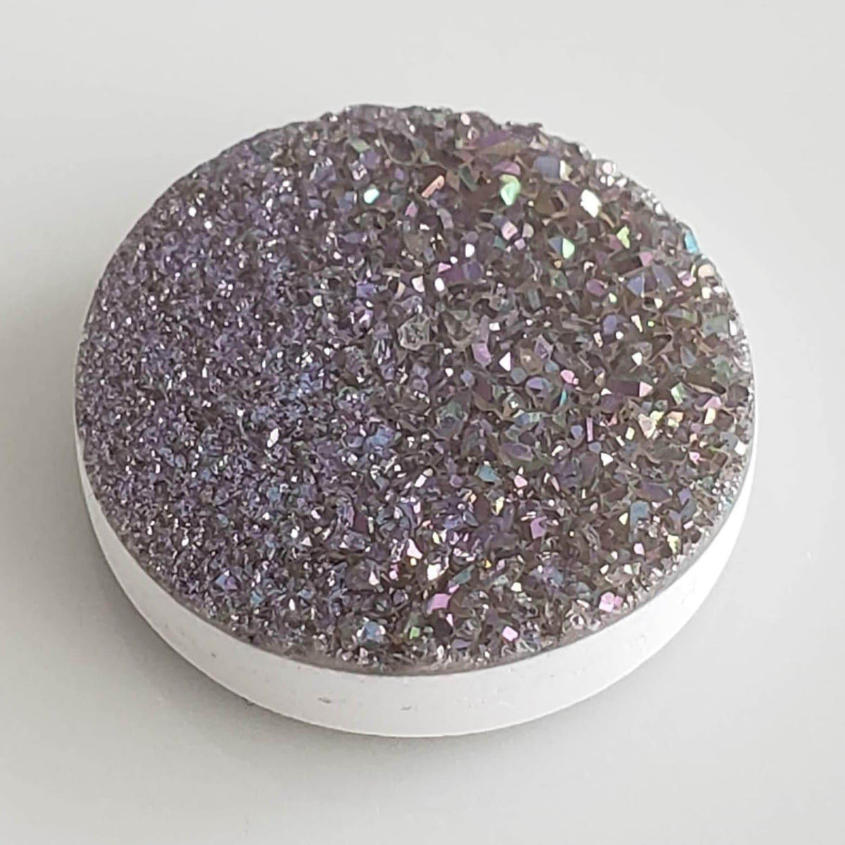 Titanium Druzy | Round Tablet | Irish Dream Rainbow Drusy | 15mm