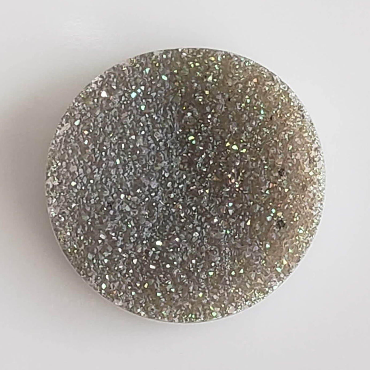 Titanium Druzy | Round Tablet | Irish Dream Rainbow Drusy | 15mm