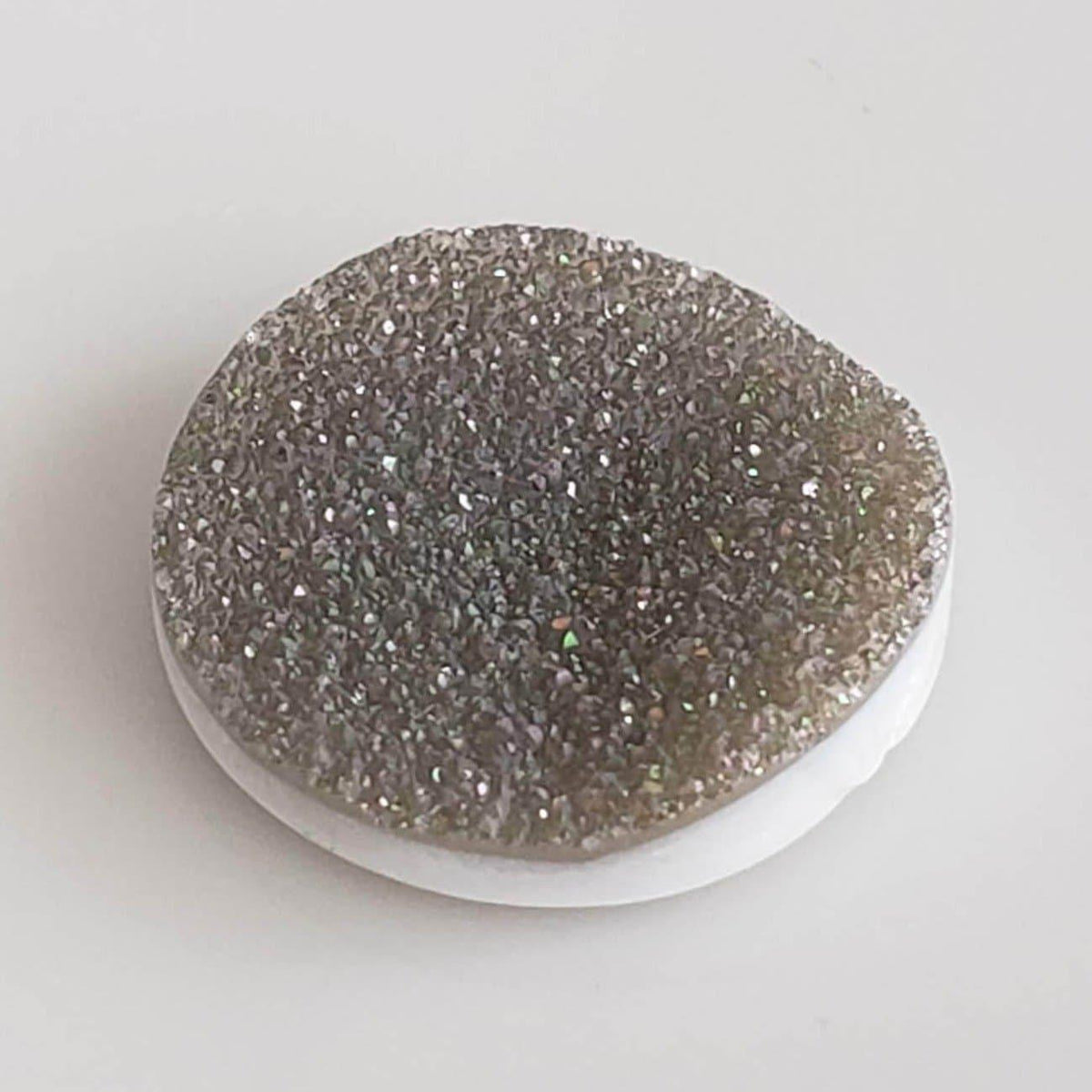 Titanium Druzy | Round Tablet | Irish Dream Rainbow Drusy | 15mm